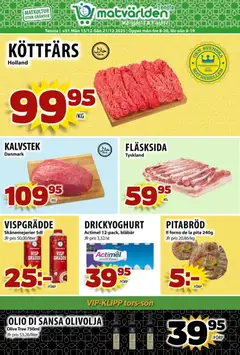 Matvärlden - erbjudanden - Förhandsvisning av reklamblad från butik Matvärlden aktuell från 15.12.2025