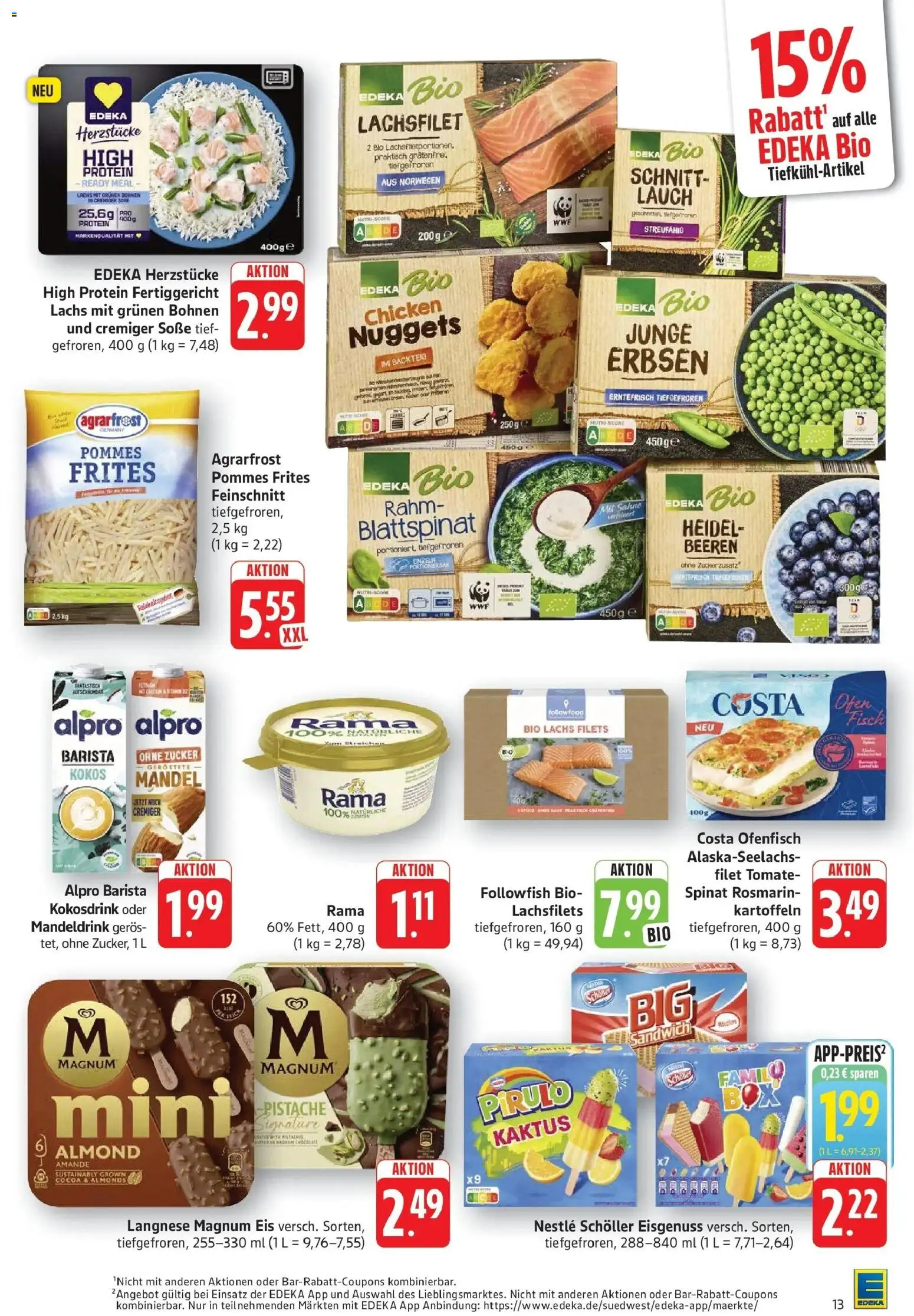 Edeka prospekt Göppingen	 – gültig ab 12.04.2026 | Seite: 13 | Produkte: Langnese, Rama, Zucker, Eis