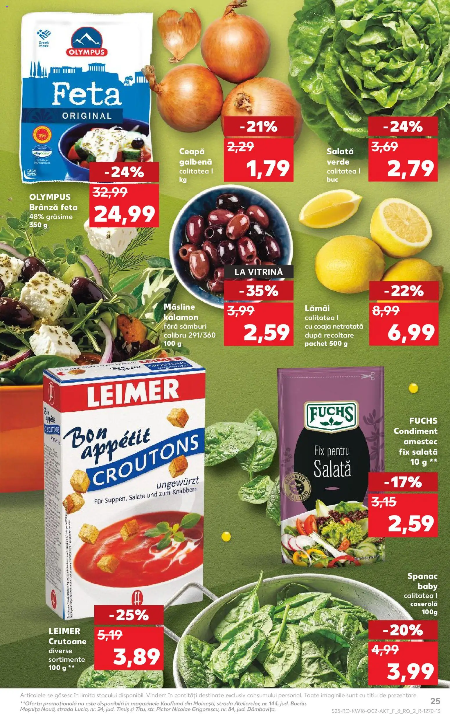 Noul catalog Kaufland – valabil de la 29.04.2026 | Pagină: 25 | Produse: Vitrină, Brânză, Salată, Ceapă
