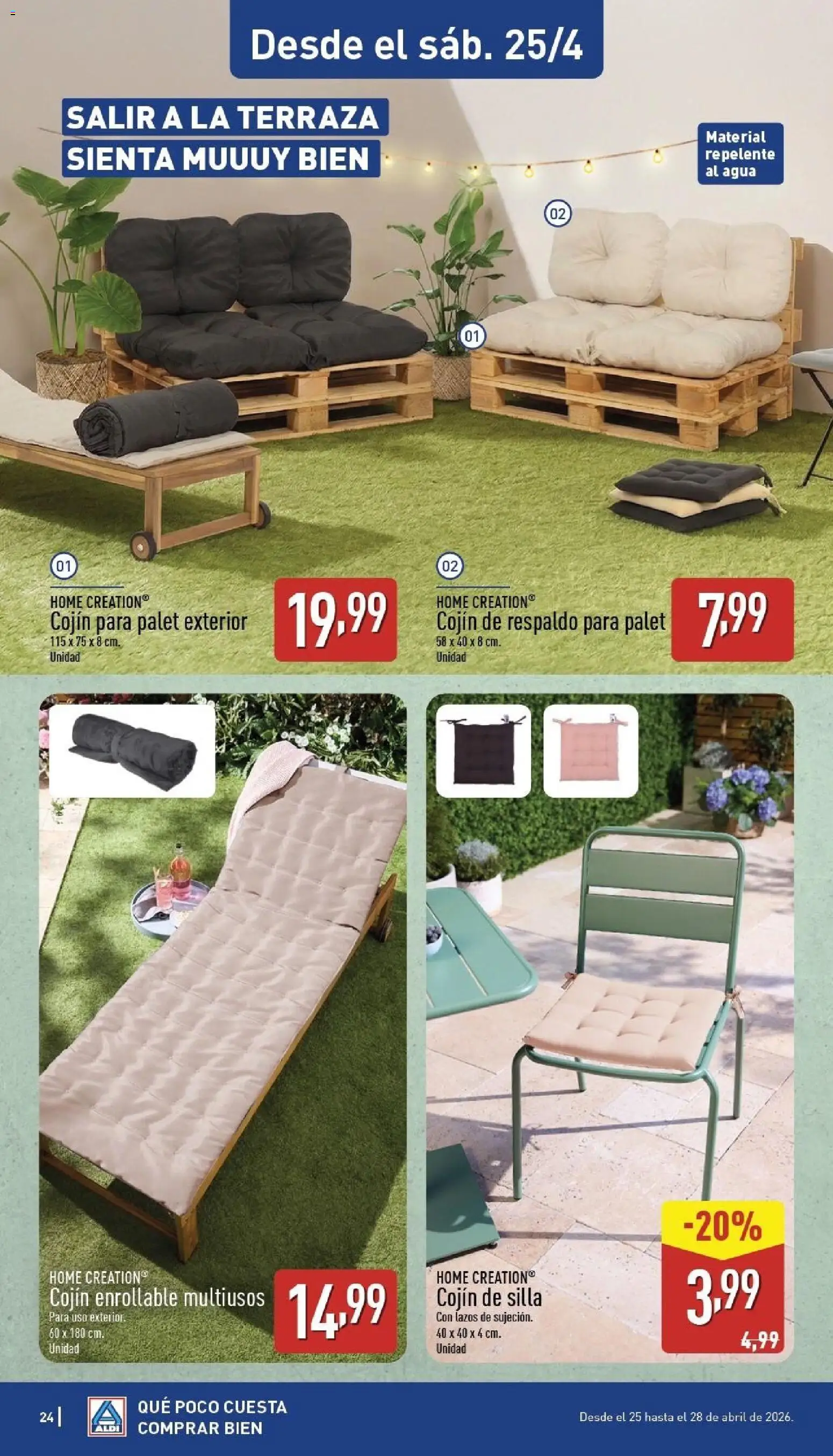 Aldi folleto Canarias │ válido desde el 20.04.2026 | Página: 24 | Productos: Cojín, Silla