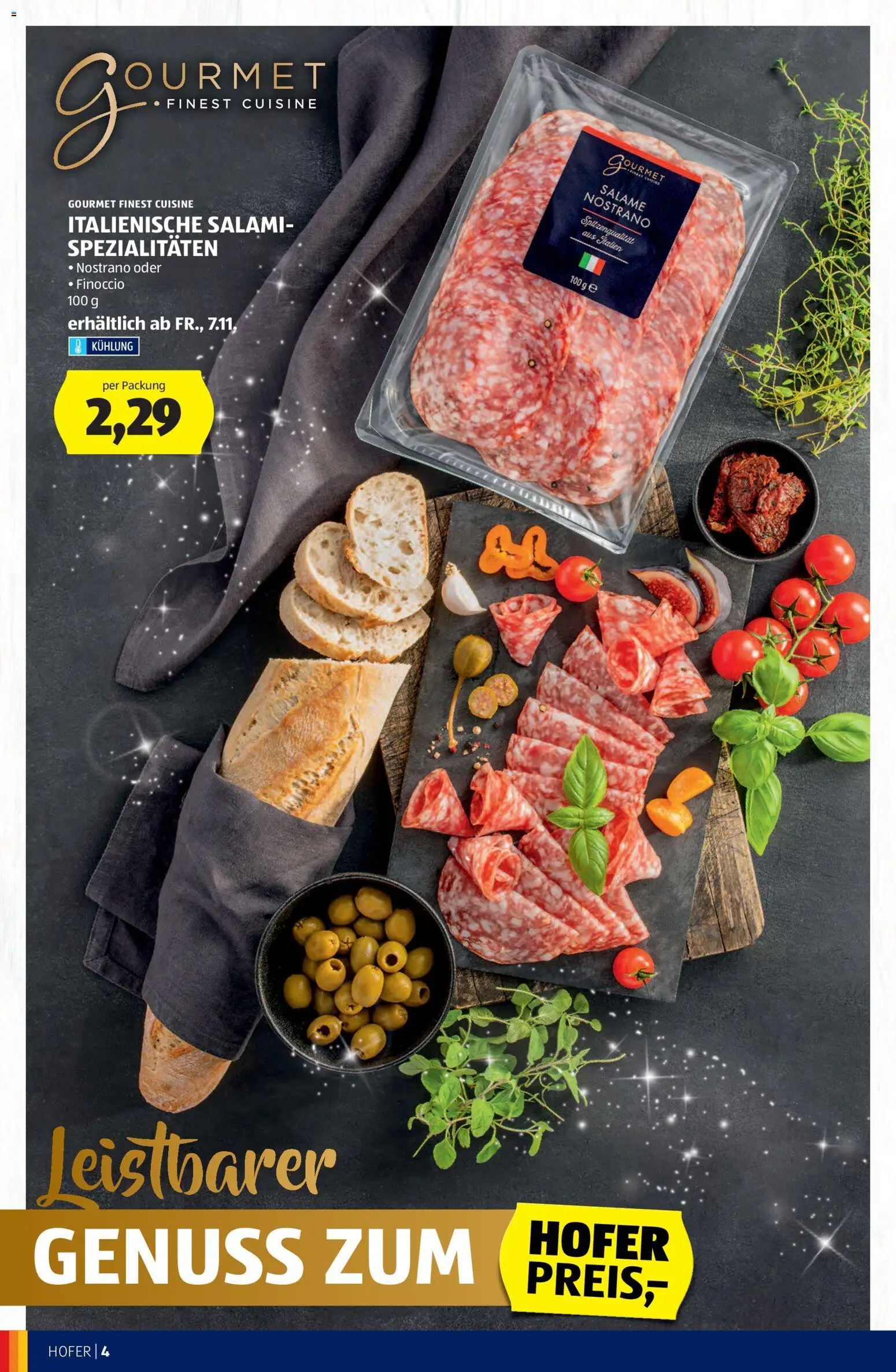 Hofer Weihnachtskatalog gültig ab 05.11.2025 | Seite: 4 | Produkte: Salami