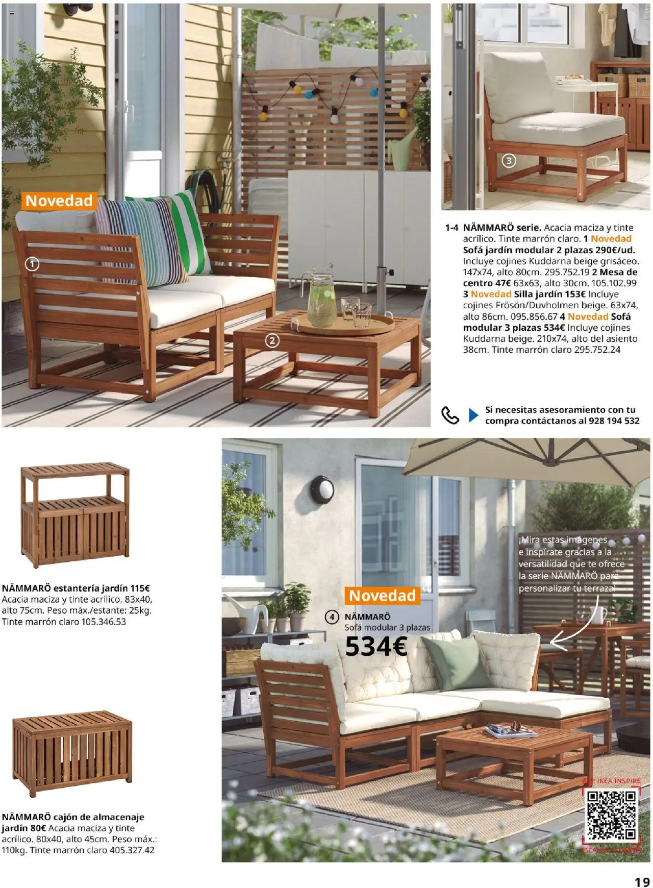 Catálogo IKEA Muebles de exterior │ válido desde el 04.02.2025 | Página: 19 | Productos: Tinte, Peso, Almacenaje, Sofá