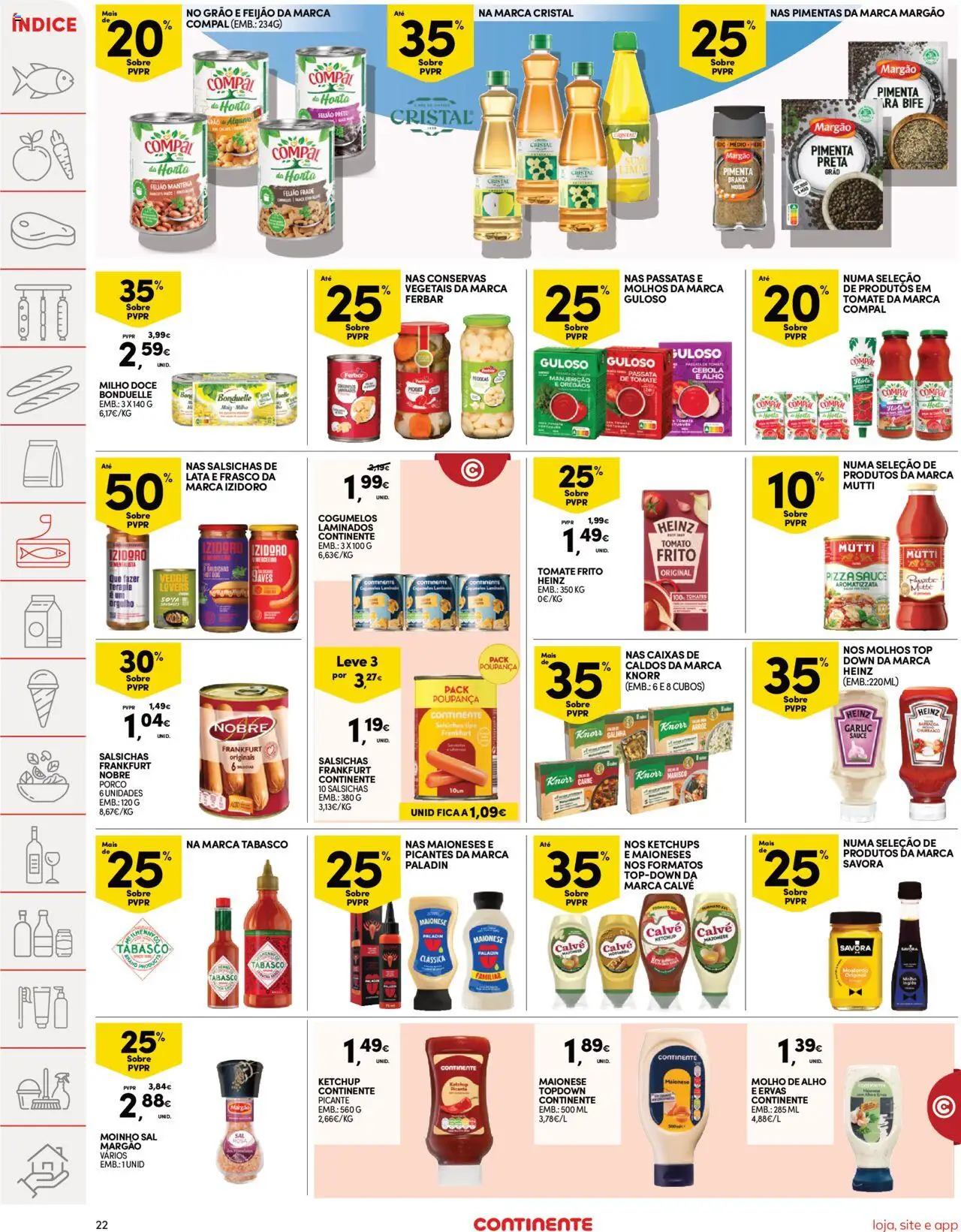Continente folheto │ válido de 09.09.2025 | Página: 22 | Produtos: Orégãos, Top, Manteiga, Milho