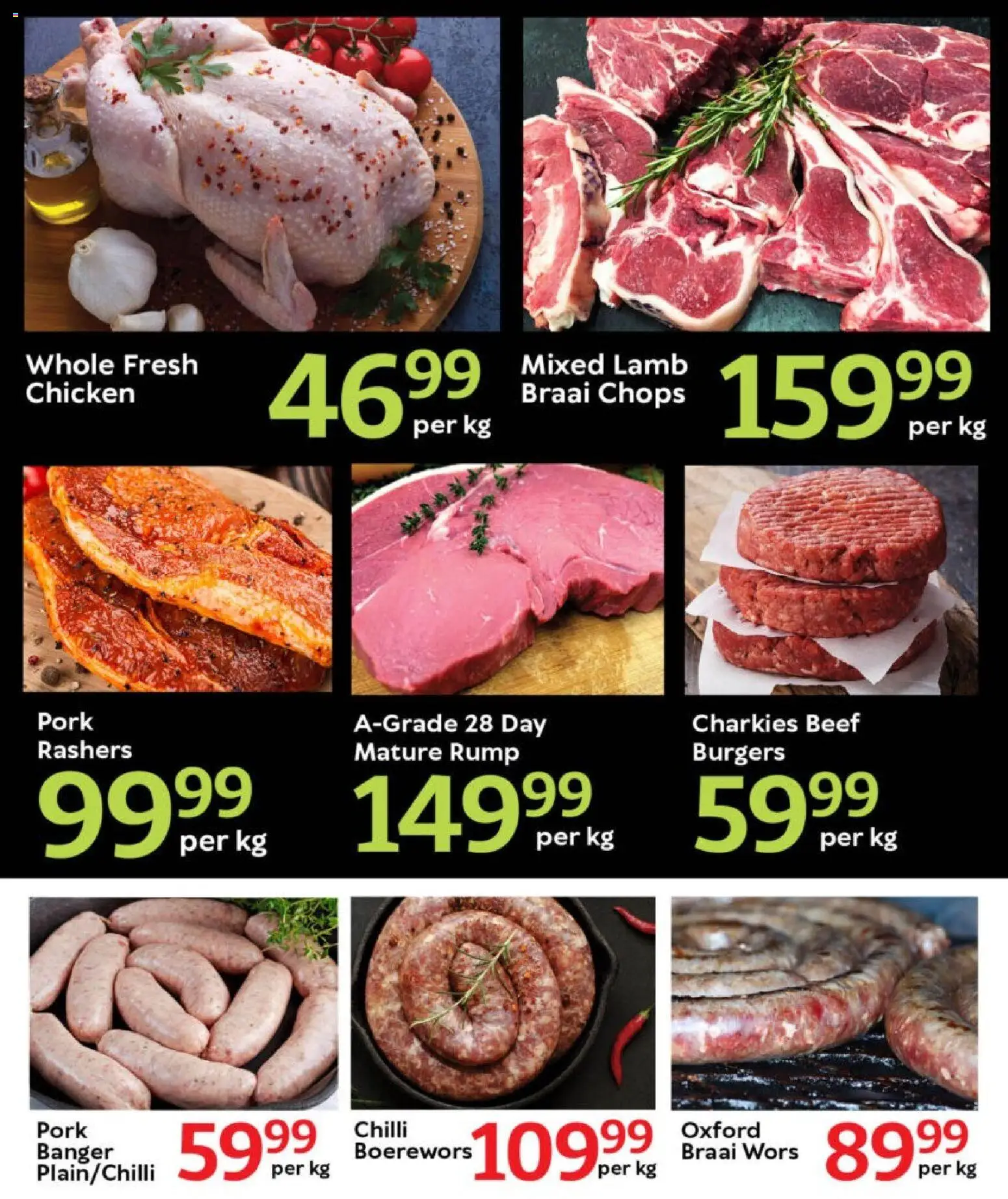 New Oxford Freshmarket catalogue – valid from 28.10.2025 | Page: 3 | Products: Chicken, Beef, Burgers, Chilli