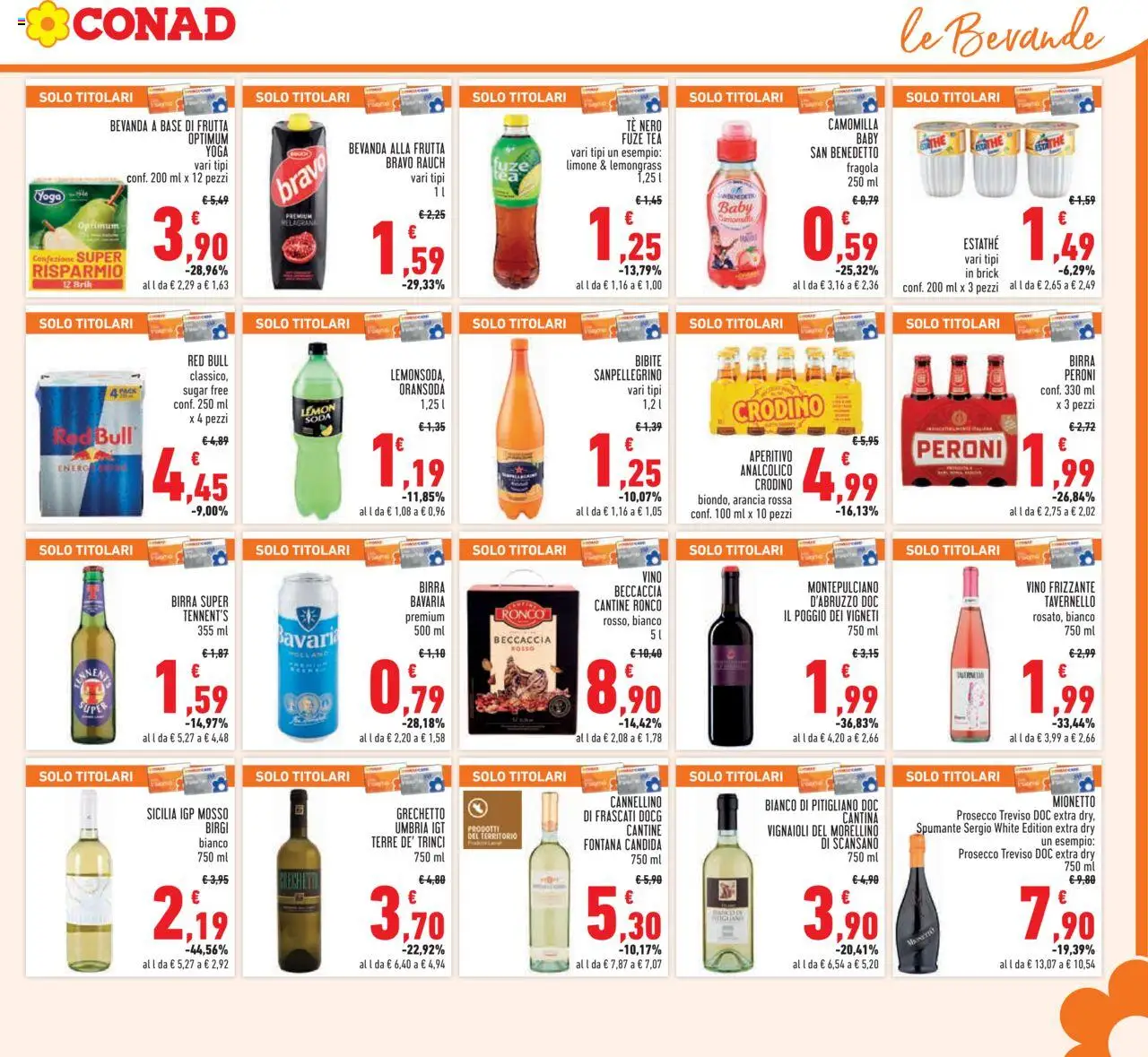 Volantino Conad del 10.09.2025 | Pagina: 21 | Prodotti: Tennent's, Birra, Spumante, Bibite