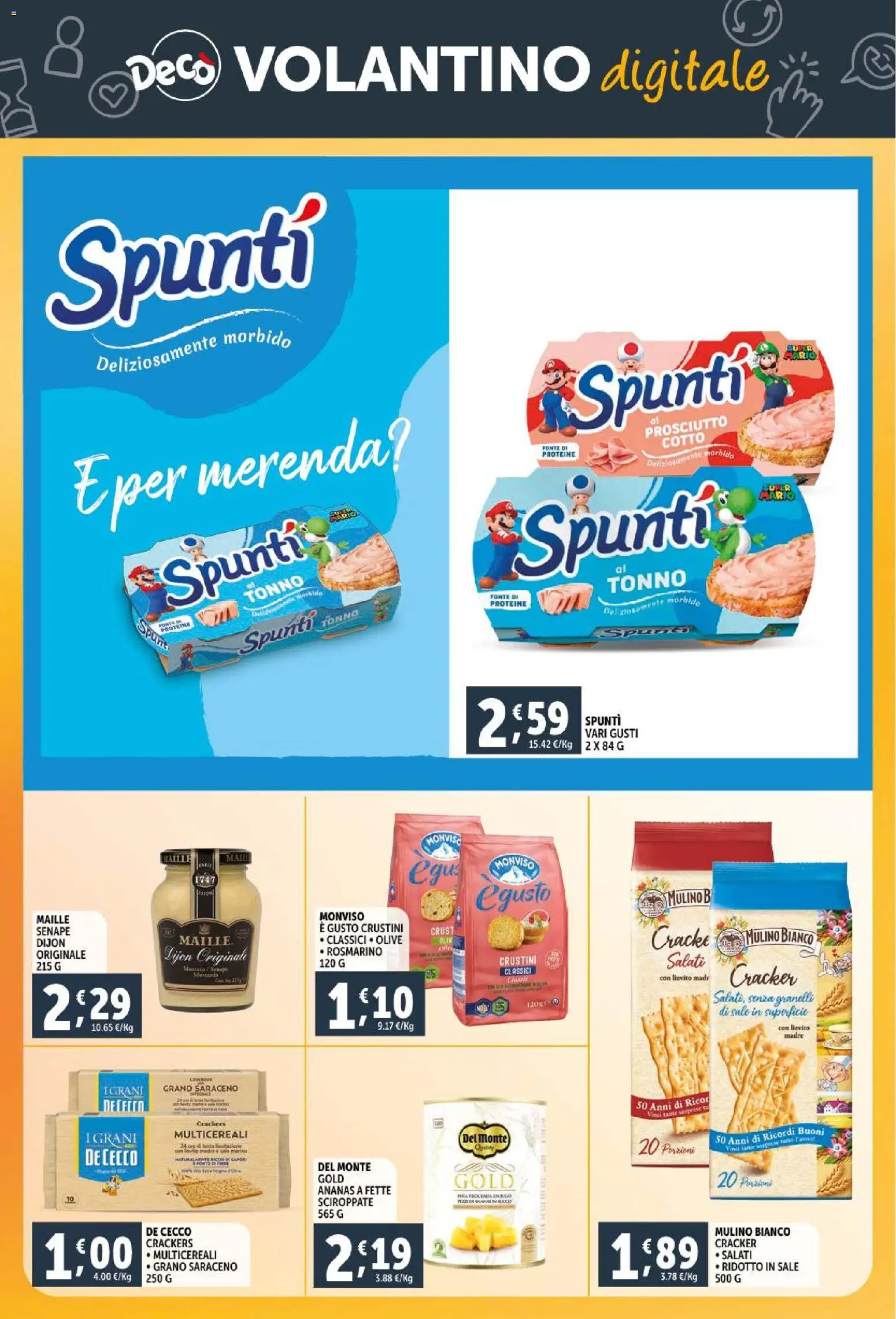 Volantino Decò del 15.12.2025 | Pagina: 36 | Prodotti: Prosciutto Cotto, Sale, Crackers, Senape