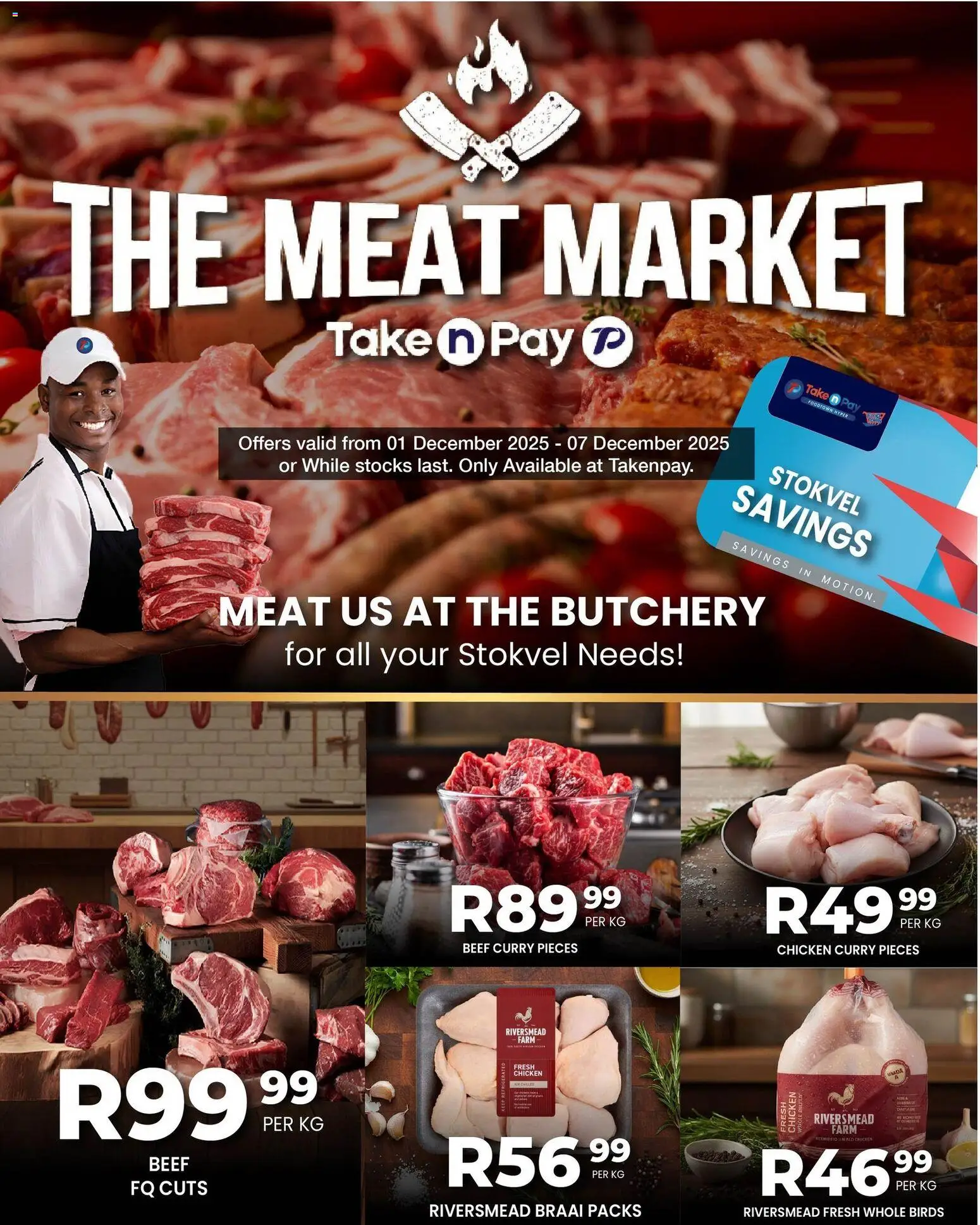 New Take n Pay catalogue – valid from 01.12.2025 | Page: 1 | Products: Chicken, Beef
