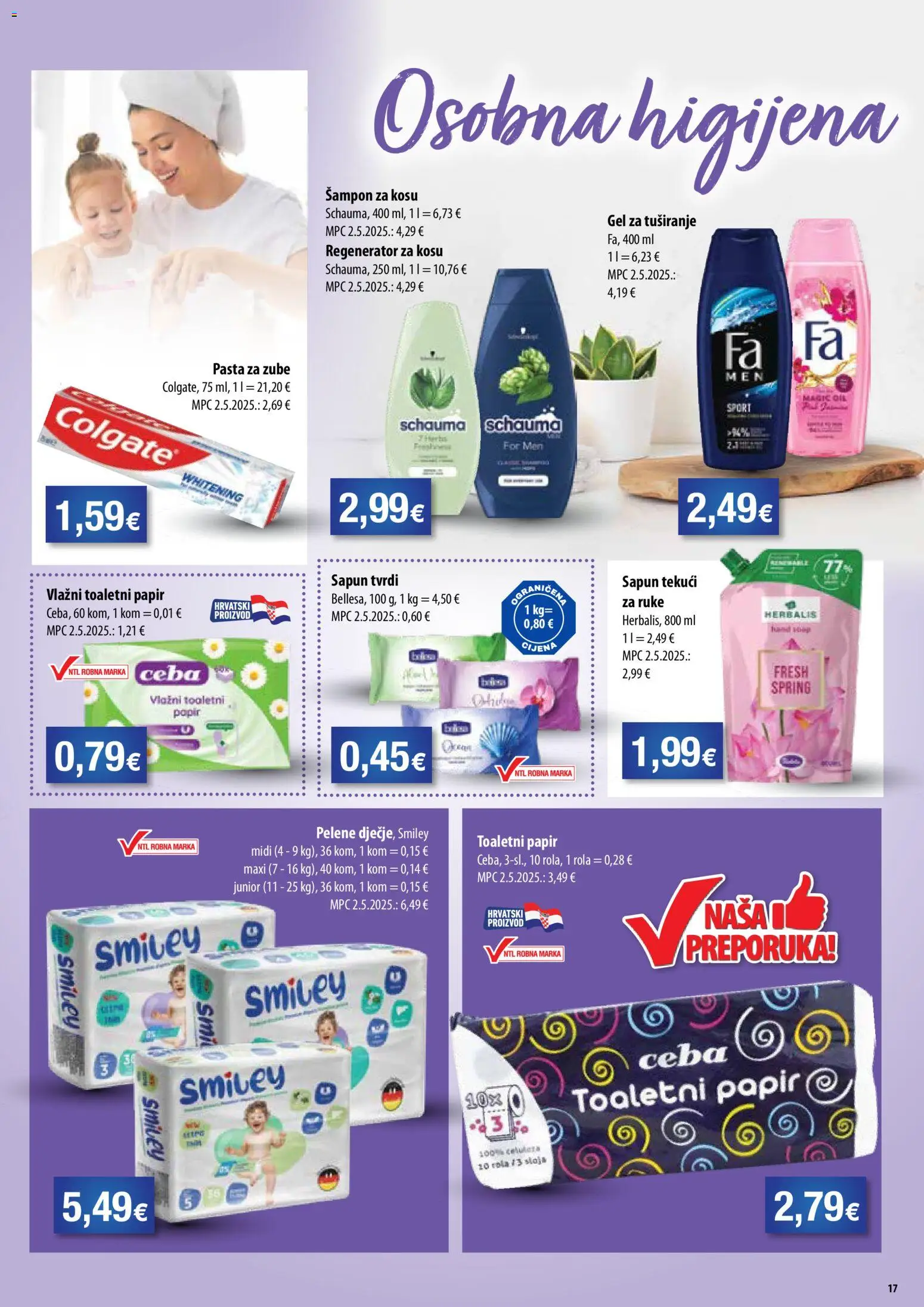 Bakmaz katalog | vrijedi od 10.12.2025 | Stranica: 17 | Proizvodi: Šampon, Regenerator, Gel za tuširanje, Pasta za zube