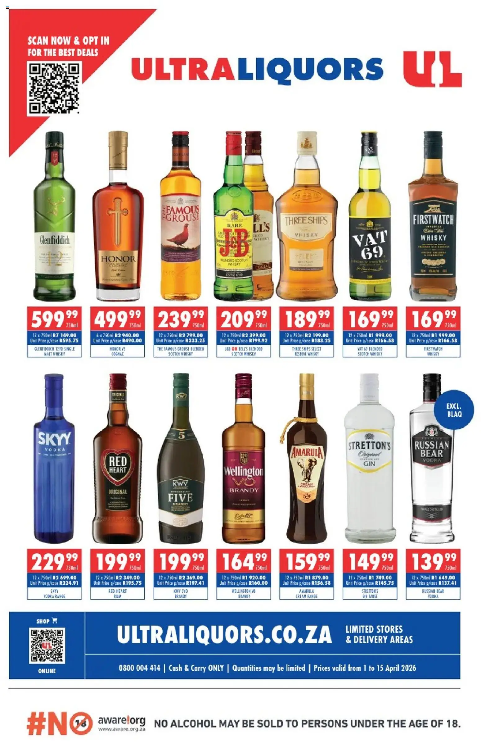New Ultra Liquors catalogue – valid from 01.04.2026 | Page: 1