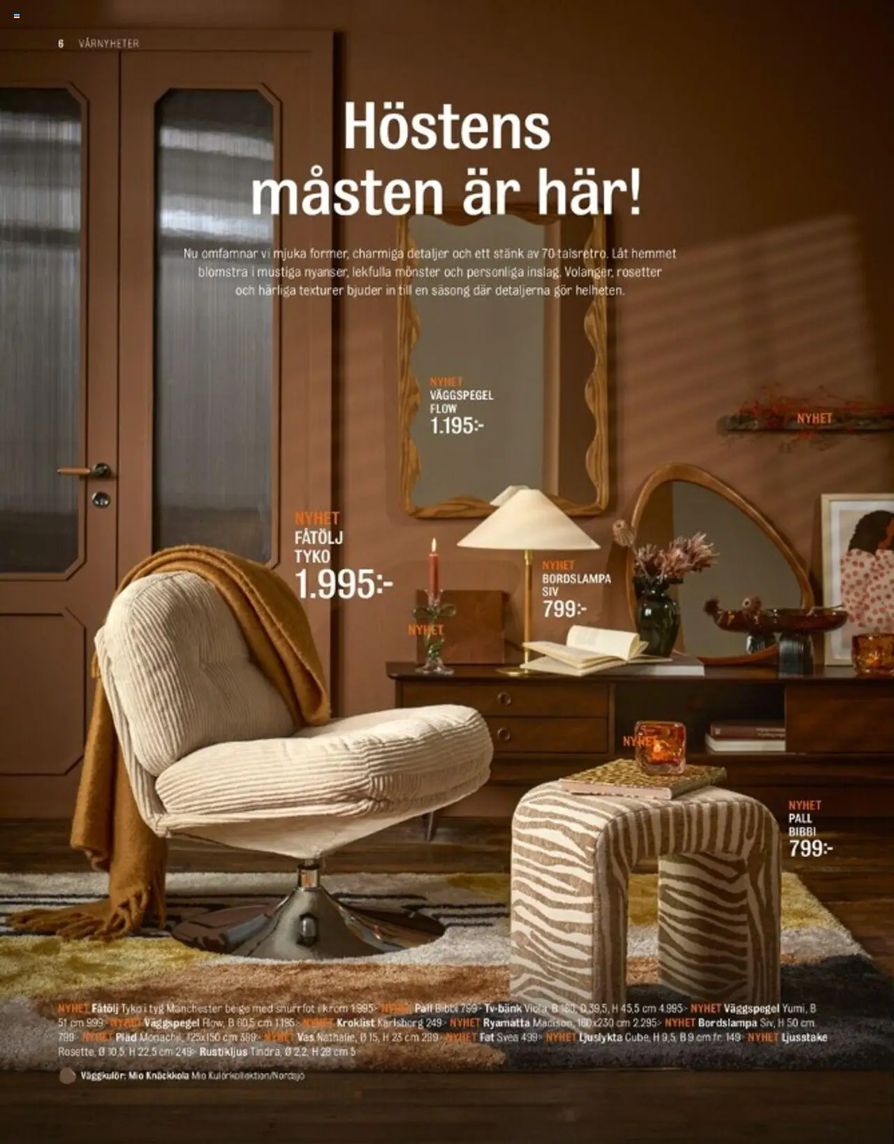 Mio reklamblad aktuell från 01.09.2025 | Sida: 6 | Produkter: Pall, Bordslampa, Pläd, Fåtölj