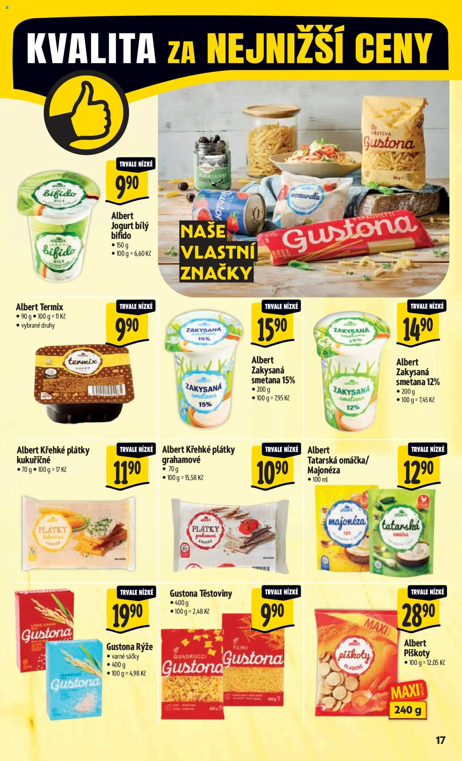 Albert leták - Hypermarket od 07.04.2026 | Strana: 27 | Produkty: Smetana, Piškoty, Termix, Zakysaná smetana