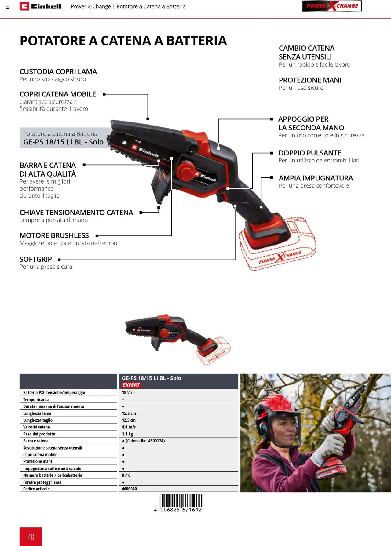 Volantino Einhell del 01.02.2025 | Pagina: 48 | Prodotti: Mobile, Scivolo, Batteria, Batterie