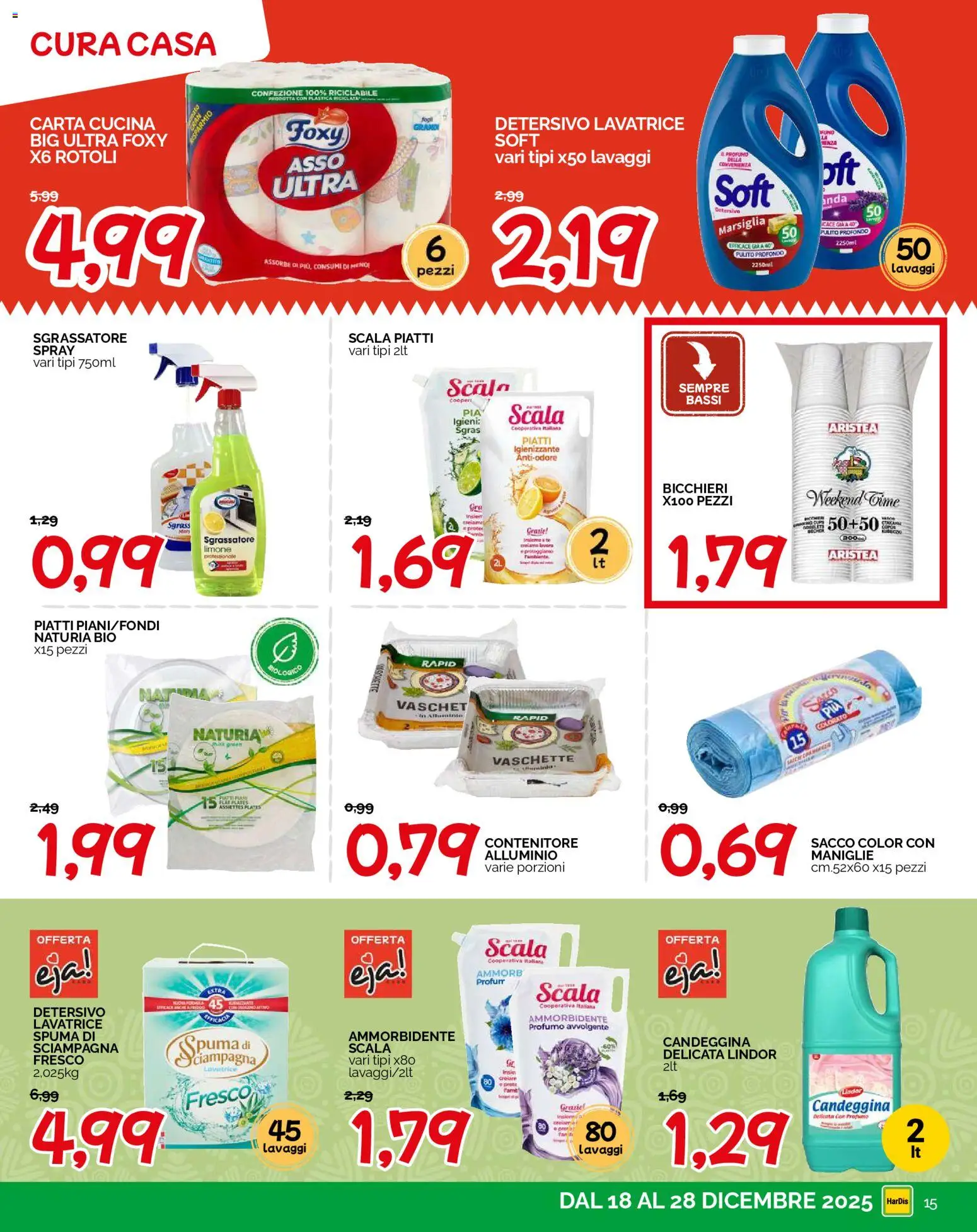 Volantino HarDis del 18.12.2025 | Pagina: 15 | Prodotti: Candeggina, Sgrassatore, Contenitore, Alluminio