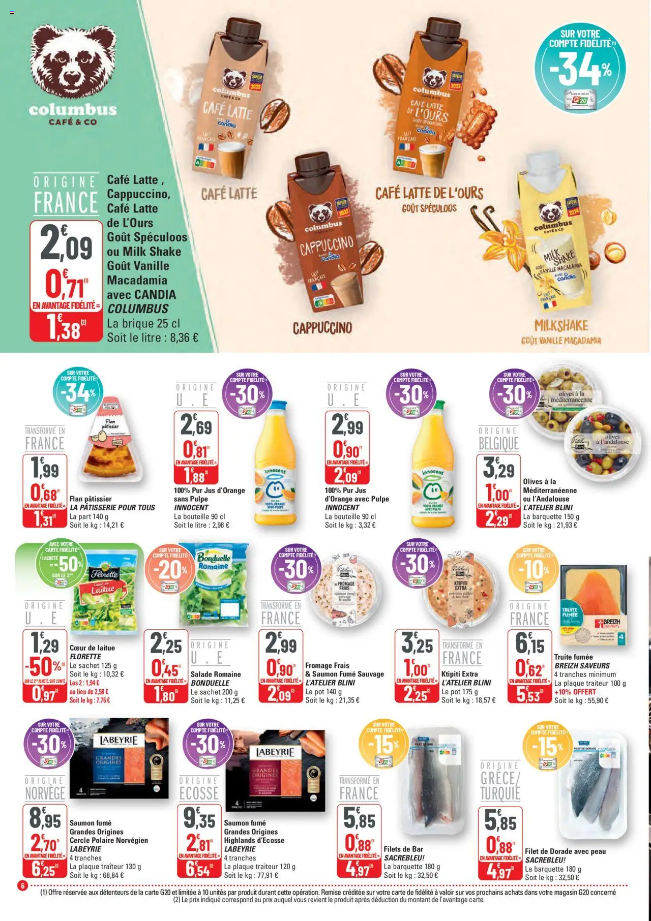  | Page: 6 | Produits: Orange, Fromage, Café, Saumon