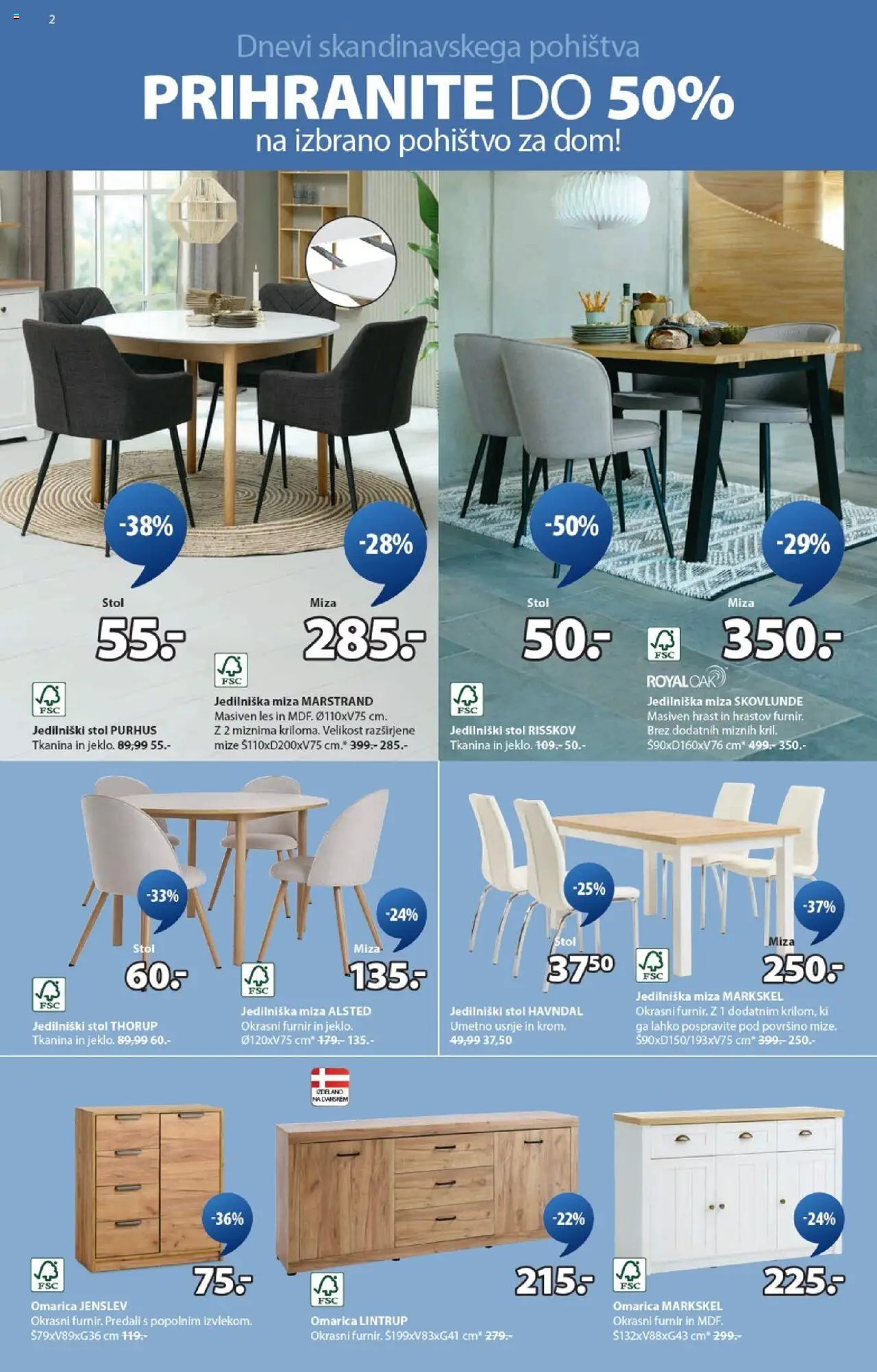 JYSK katalog │ velja od 20.08.2025 | Stran: 2 | Izdelki: Furnir, Pohištvo, Stol, Omarica