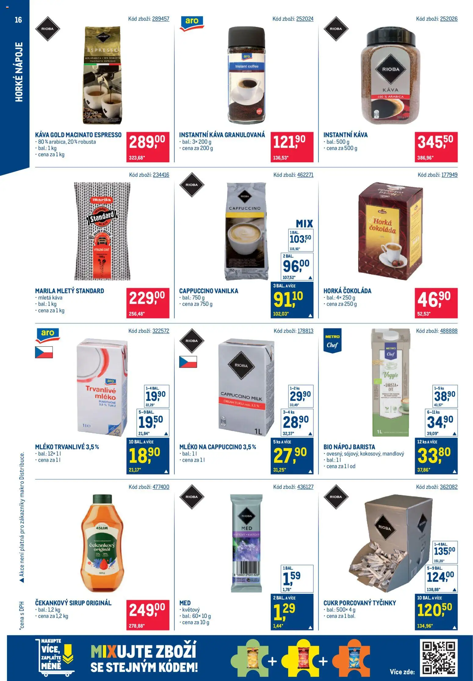 Makro leták - Street Food od 05.11.2025 | Strana: 16 | Produkty: Veggie, Káva, Tyčinky, Cappuccino