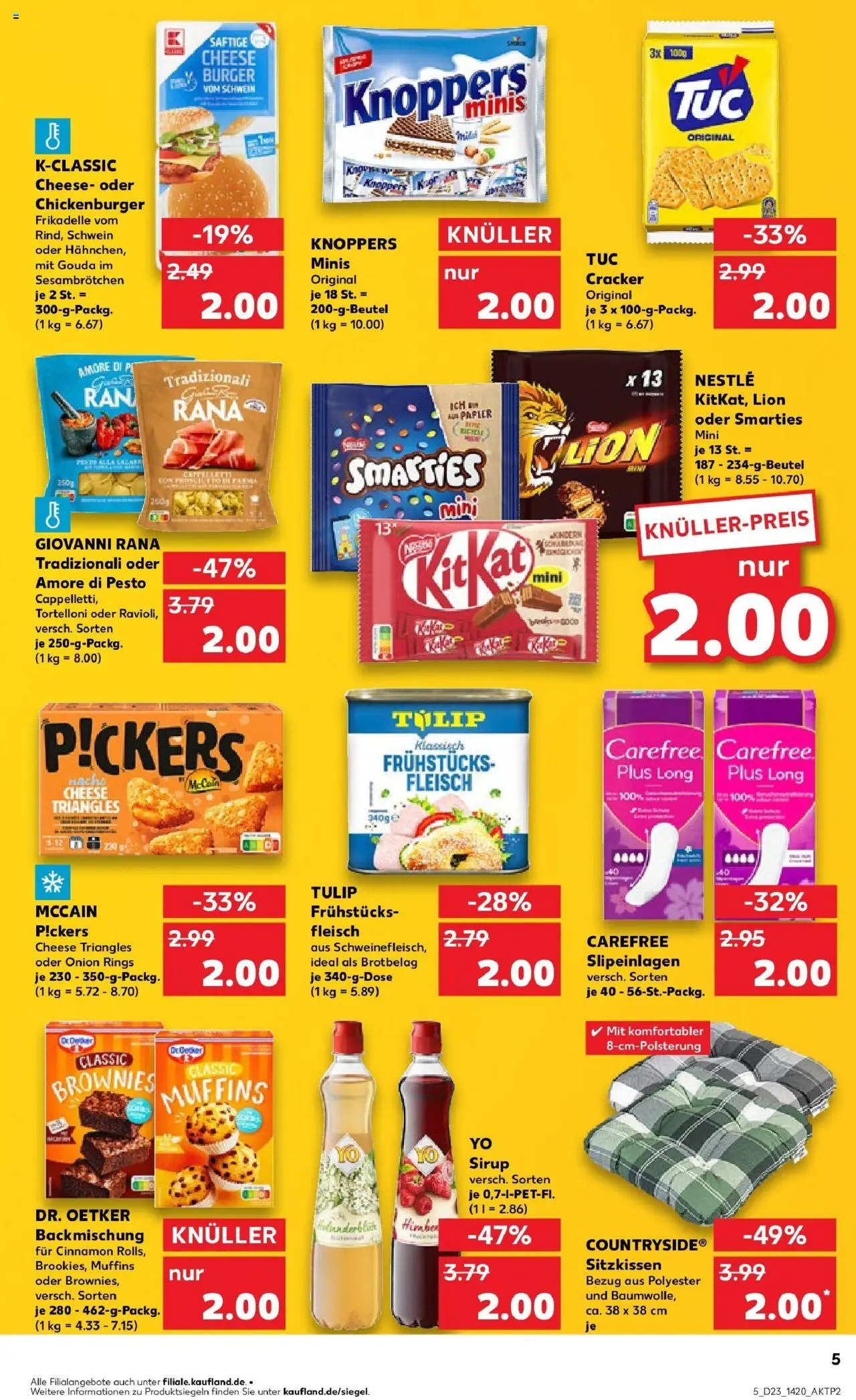 Kaufland prospekt Gummersbach	 - gültig ab dem 09.06.2025 | Seite: 20 | Produkte: Smarties, Burger, McCain, Knoppers