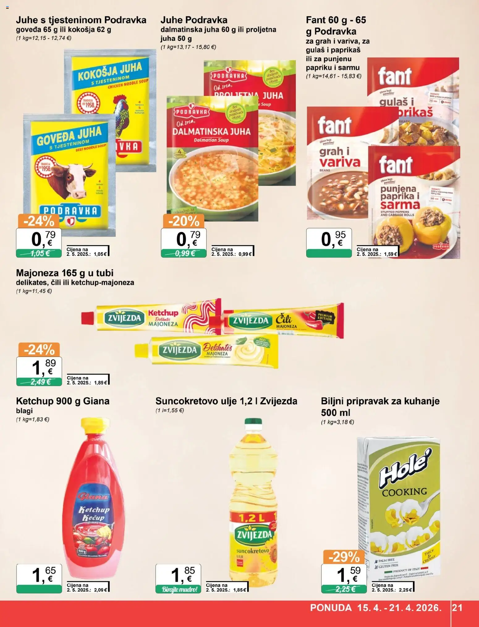 KTC katalog | vrijedi od 15.04.2026 | Stranica: 21 | Proizvodi: Ulje, Grah, Noodle, Čili