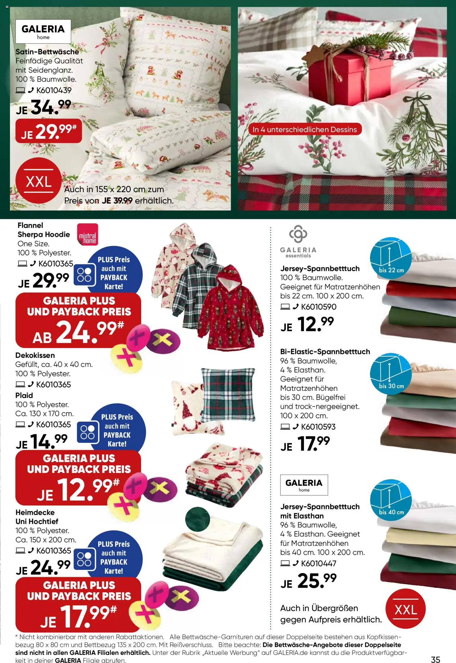 Galeria Karstadt Kaufhof Prospekt 	 – gültig ab 03.12.2025 | Seite: 35 | Produkte: Hoodie, Kopfkissen