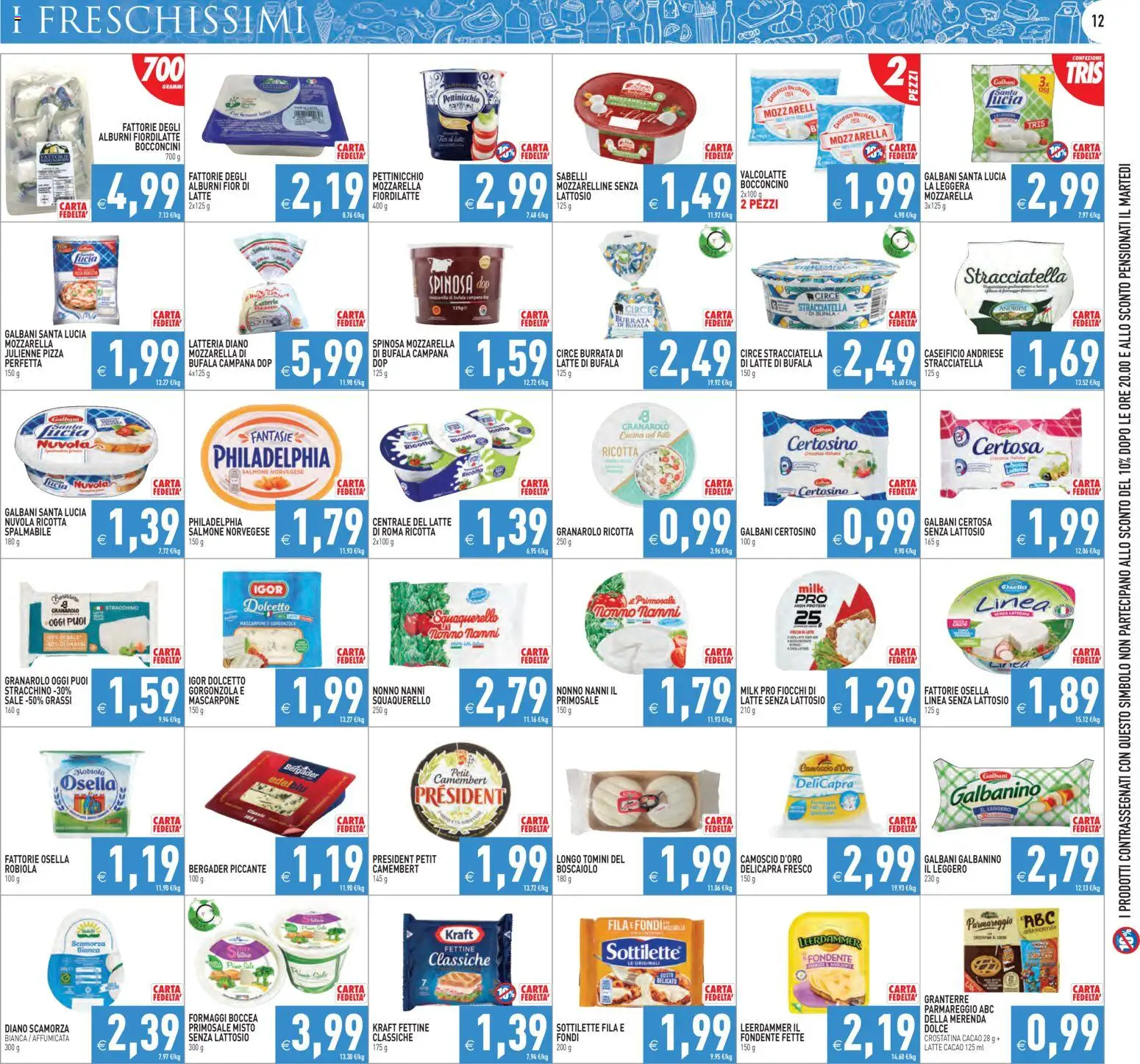 Volantino PIM Supermercati del 07.04.2026 | Pagina: 12 | Prodotti: Pizza, Sale, Cacao, Gorgonzola