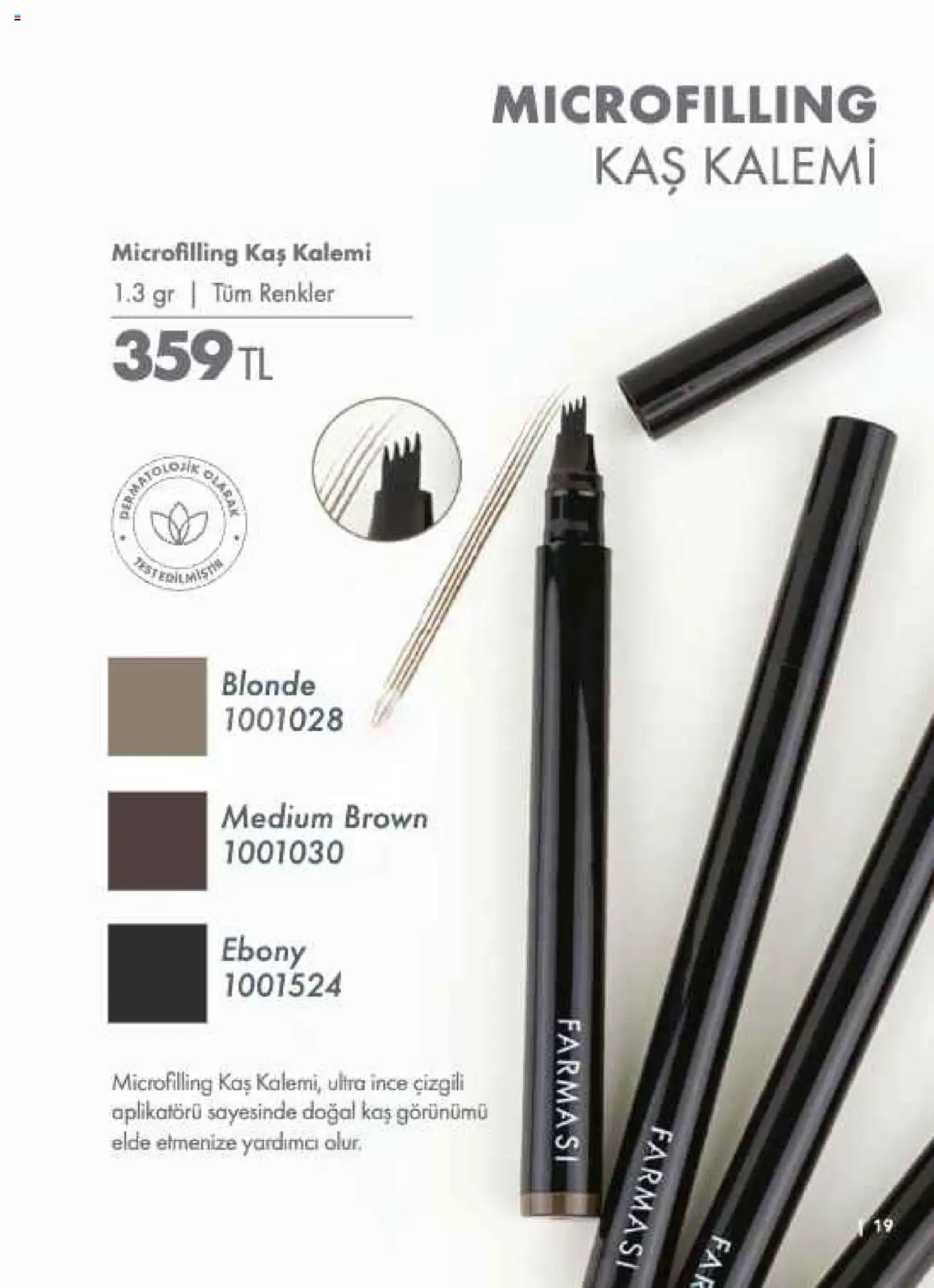 Farmasi Katalog - 01.08.2025 tarihinden itibaren geçerlidir | Sayfa: 19