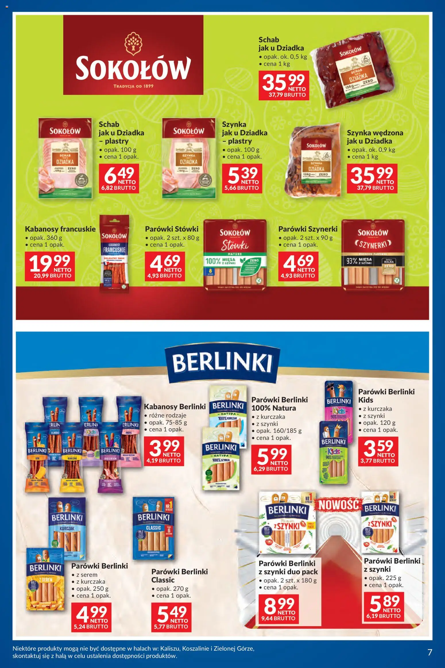 Makro Gazetka - Na wiosnę od 03.03.2026 | Strona: 7 | Produkty: Parówki berlinki, Kurczak, Schab, Parówki