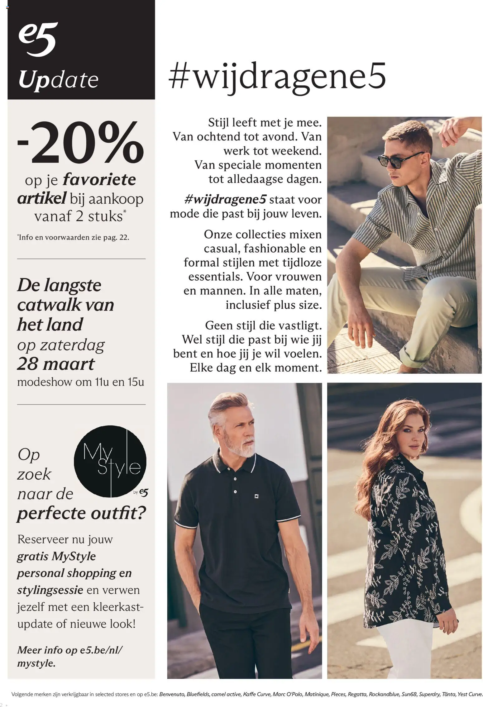 Nieuwe » e5 Mode folder van 18/03/2026 🤩  « is er! Ontdek geweldige aanbiedingen en bespaar. | Belgium