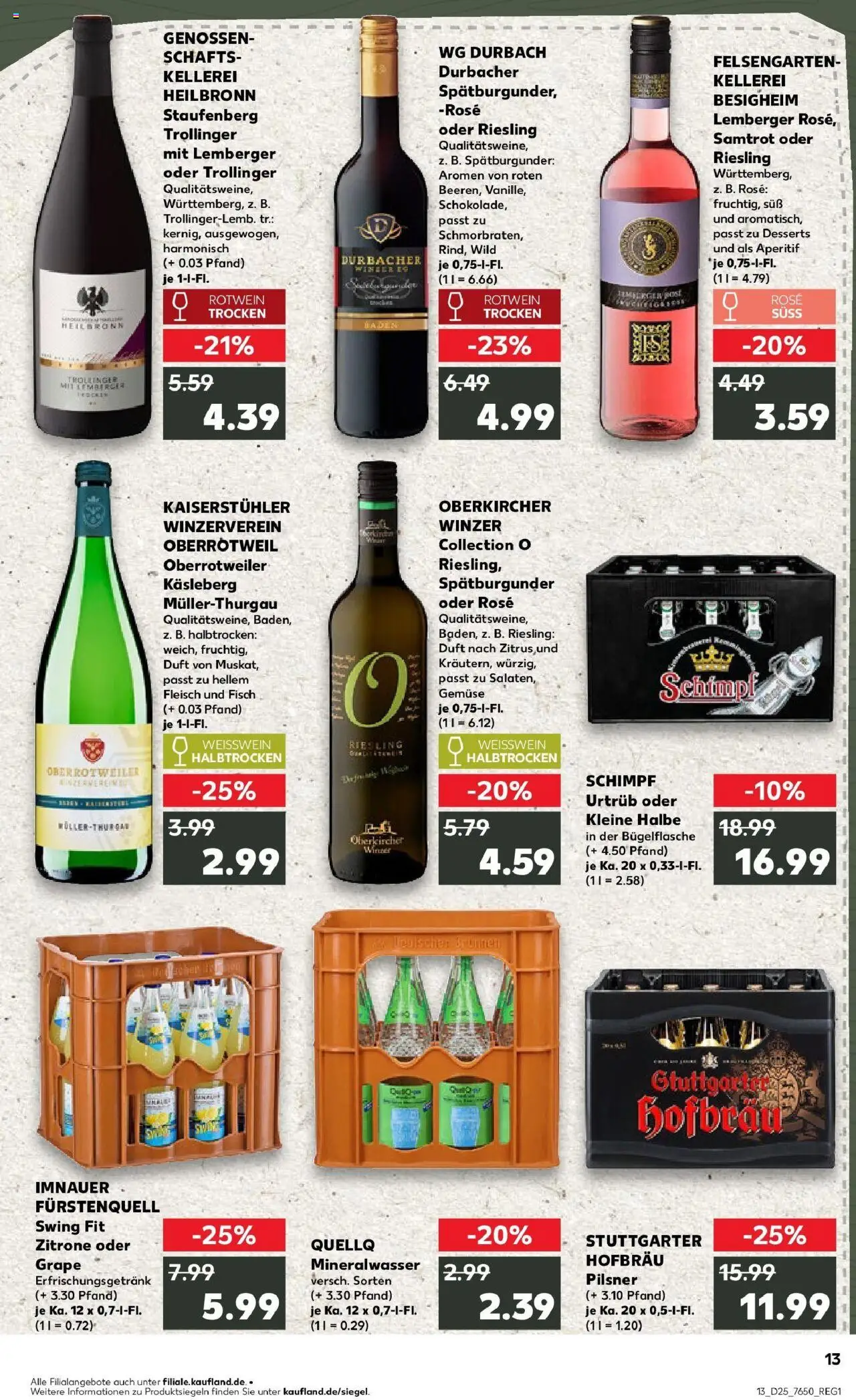 Kaufland prospekt Horb Am Neckar	 - gültig ab dem 22.06.2025 | Seite: 26 | Produkte: Weißwein, Rotwein, Fisch, Fleisch