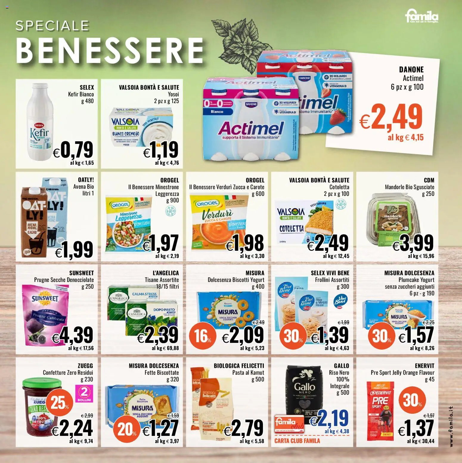 Volantino Famila del 22.01.2026 | Pagina: 9 | Prodotti: Minestrone, Biscotti, Fette biscottate, Penne