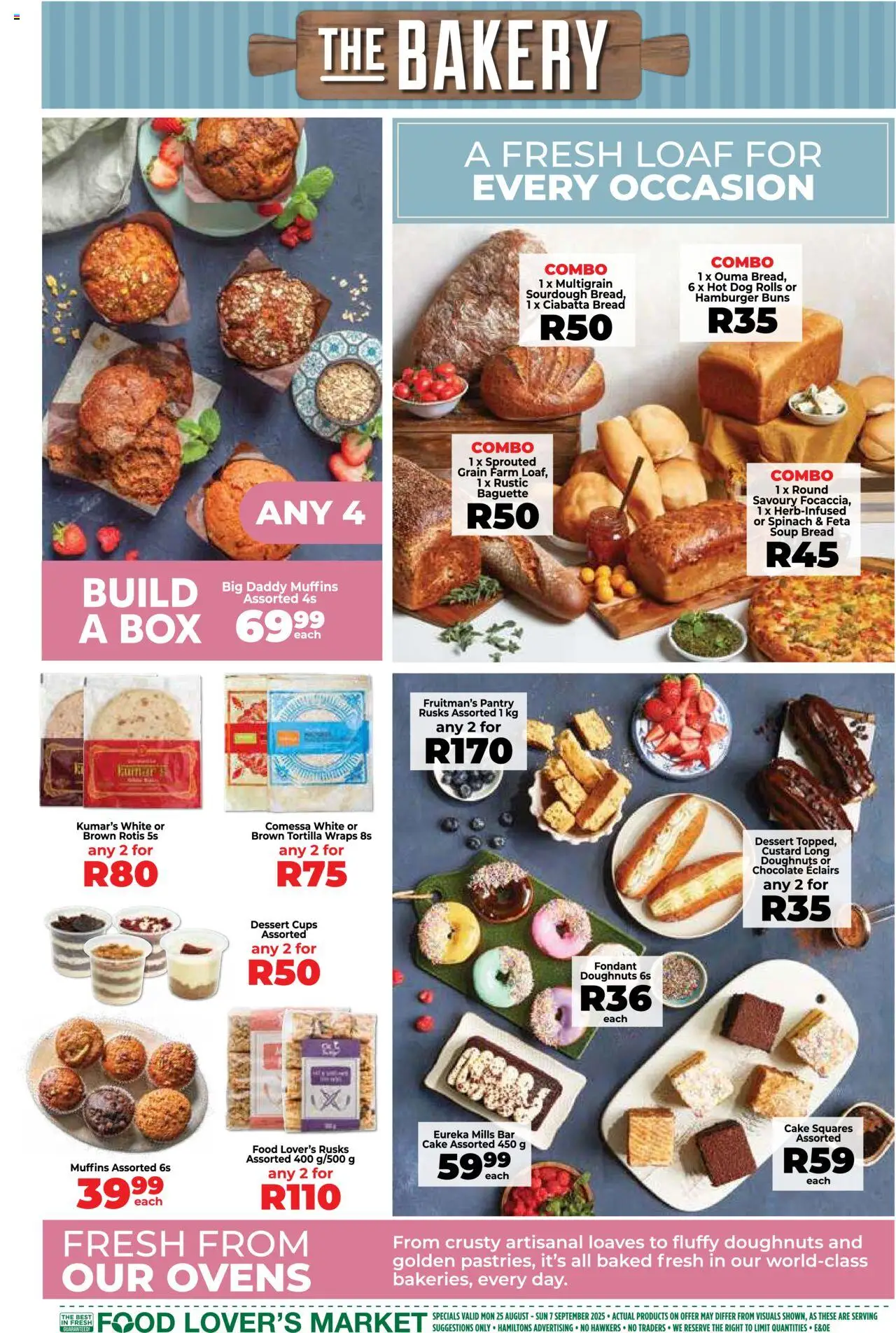 Food Lover's Market Western Cape - Weekly Specials │ valid from 25.08.2025 | Page: 5 | Products: Muffins, Bakery, Buns, Rusks