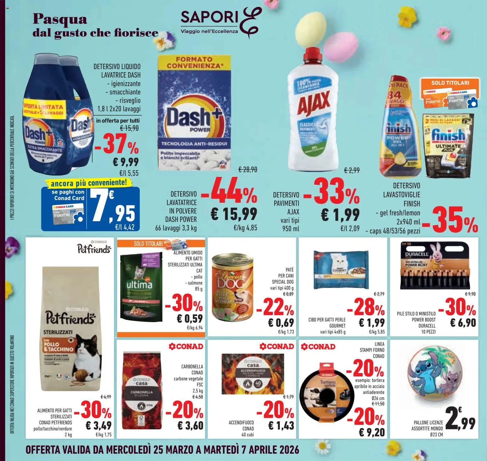 Volantino Conad del 25.03.2026 | Pagina: 36 | Prodotti: Tortiera, Tacchino, Lavatrice, Forno