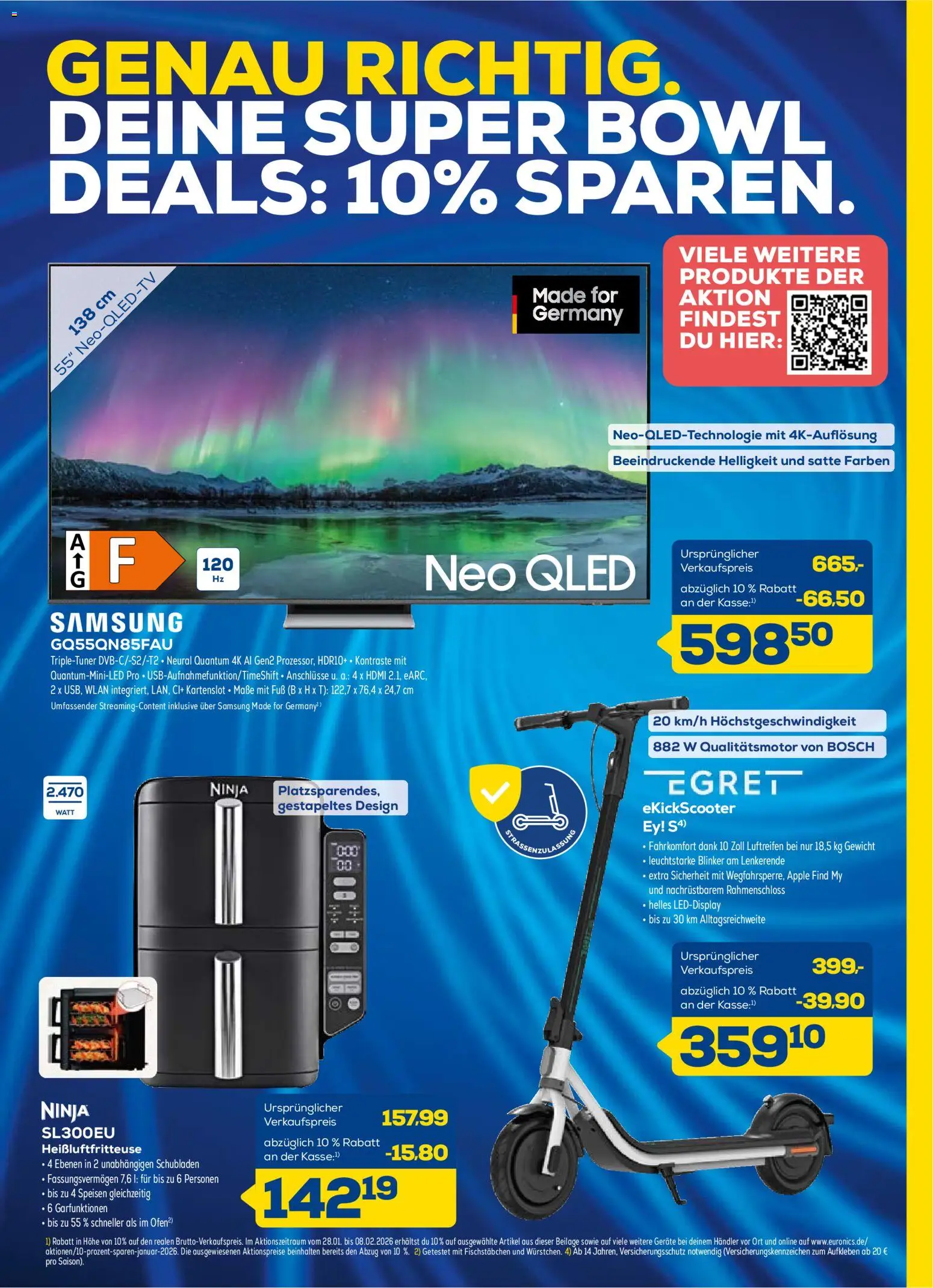 Euronics Prospekt 	 – gültig ab 28.01.2026 | Seite: 13 | Produkte: Samsung, Apple, Fischstabchen, Heißluftfritteuse
