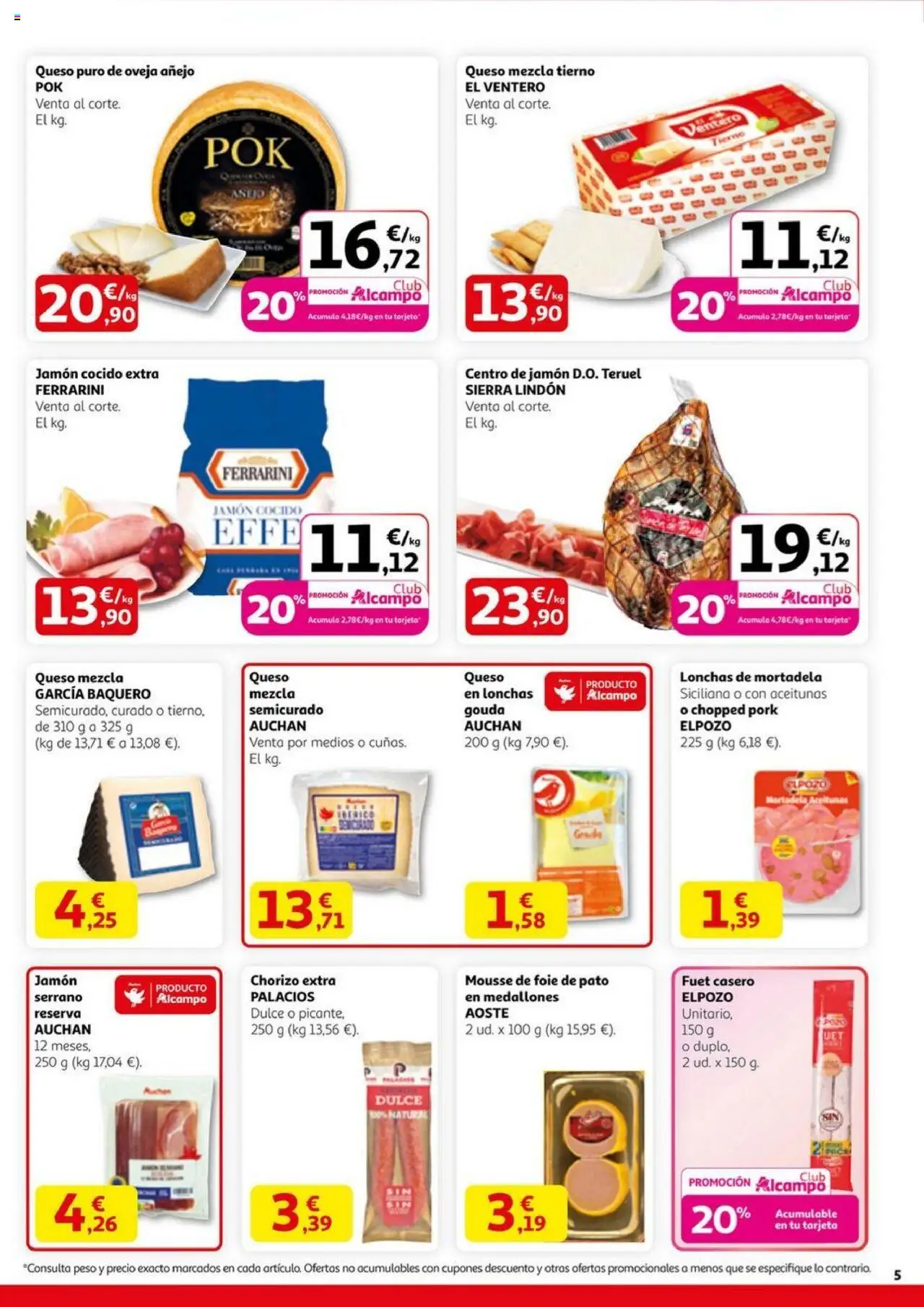 Alcampo - SST Nacional │ válido desde el 11.09.2025 | Página: 5 | Productos: Mousse, Queso, Jamón, Peso