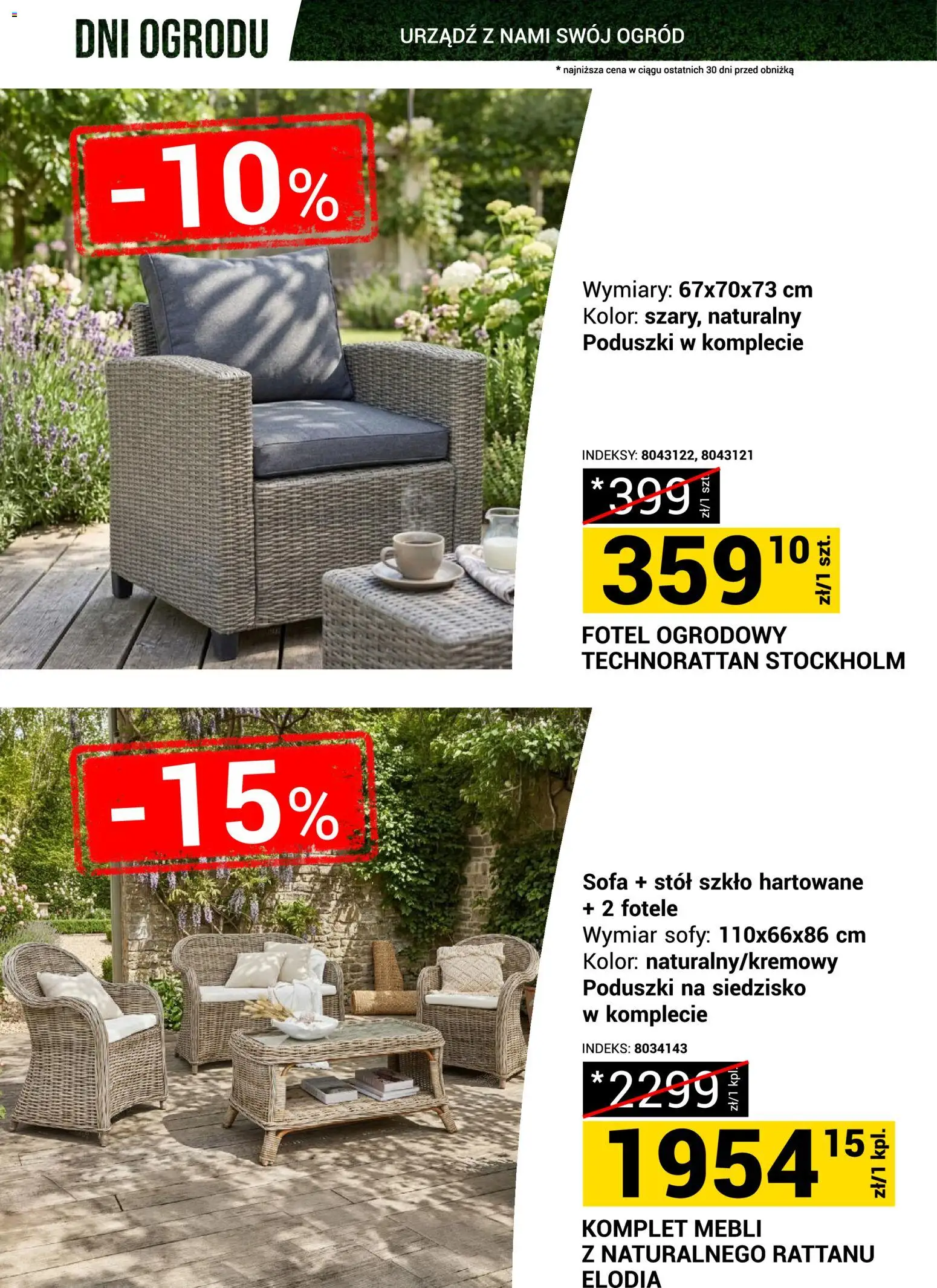 Merkury Market gazetka - Dni ogrodu od 18.04.2026 | Strona: 26 | Produkty: Fotel ogrodowy, Sofa, Fotel, Stół