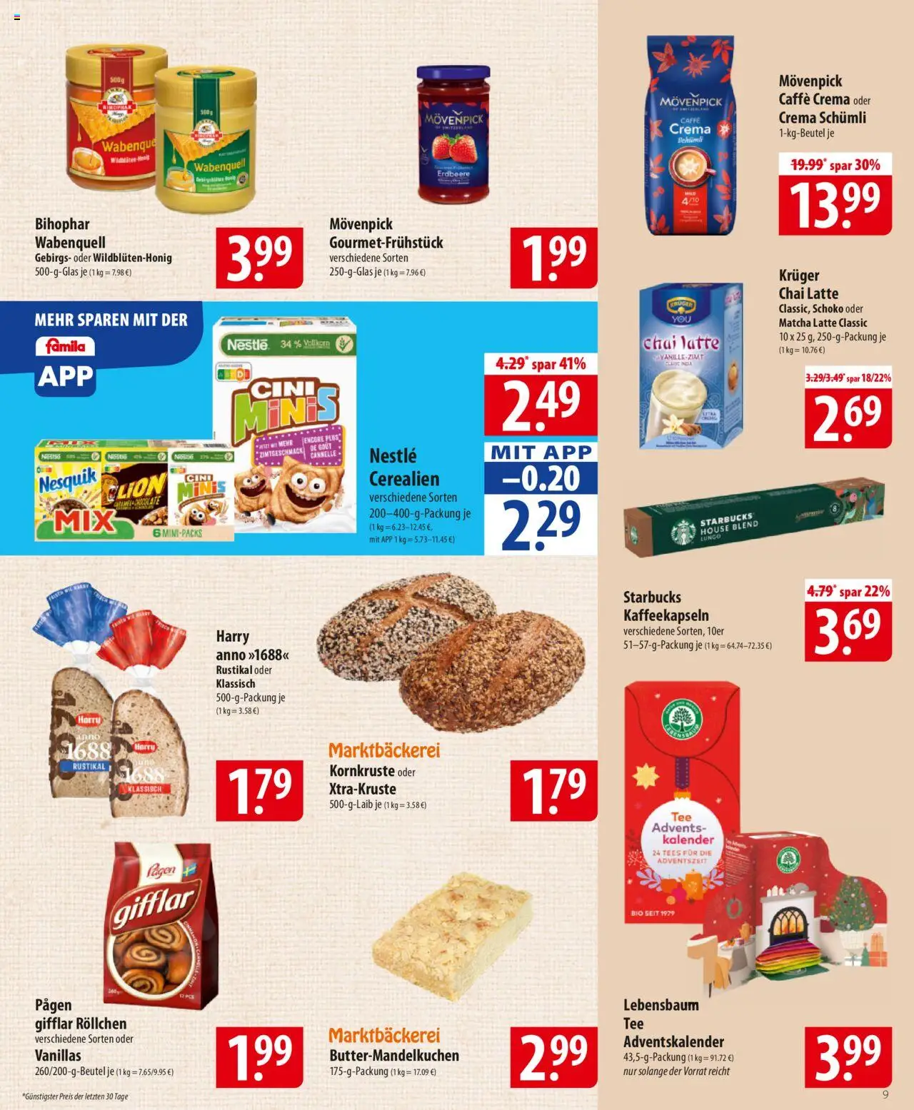 Famila Prospekt 	 – gültig ab 20.10.2025 | Seite: 9 | Produkte: Nesquik, Starbucks