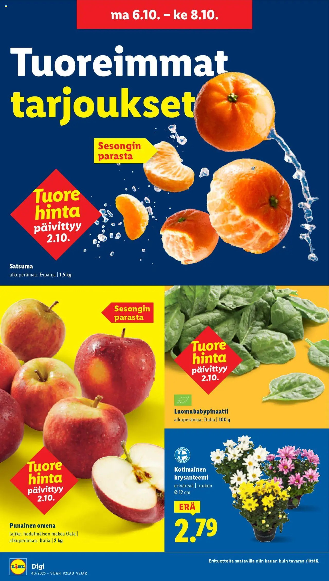 Lidl tarjoukset – voimassa 02.10.2025 alkaen | Sivu: 27 | Tuotteet: Satsuma