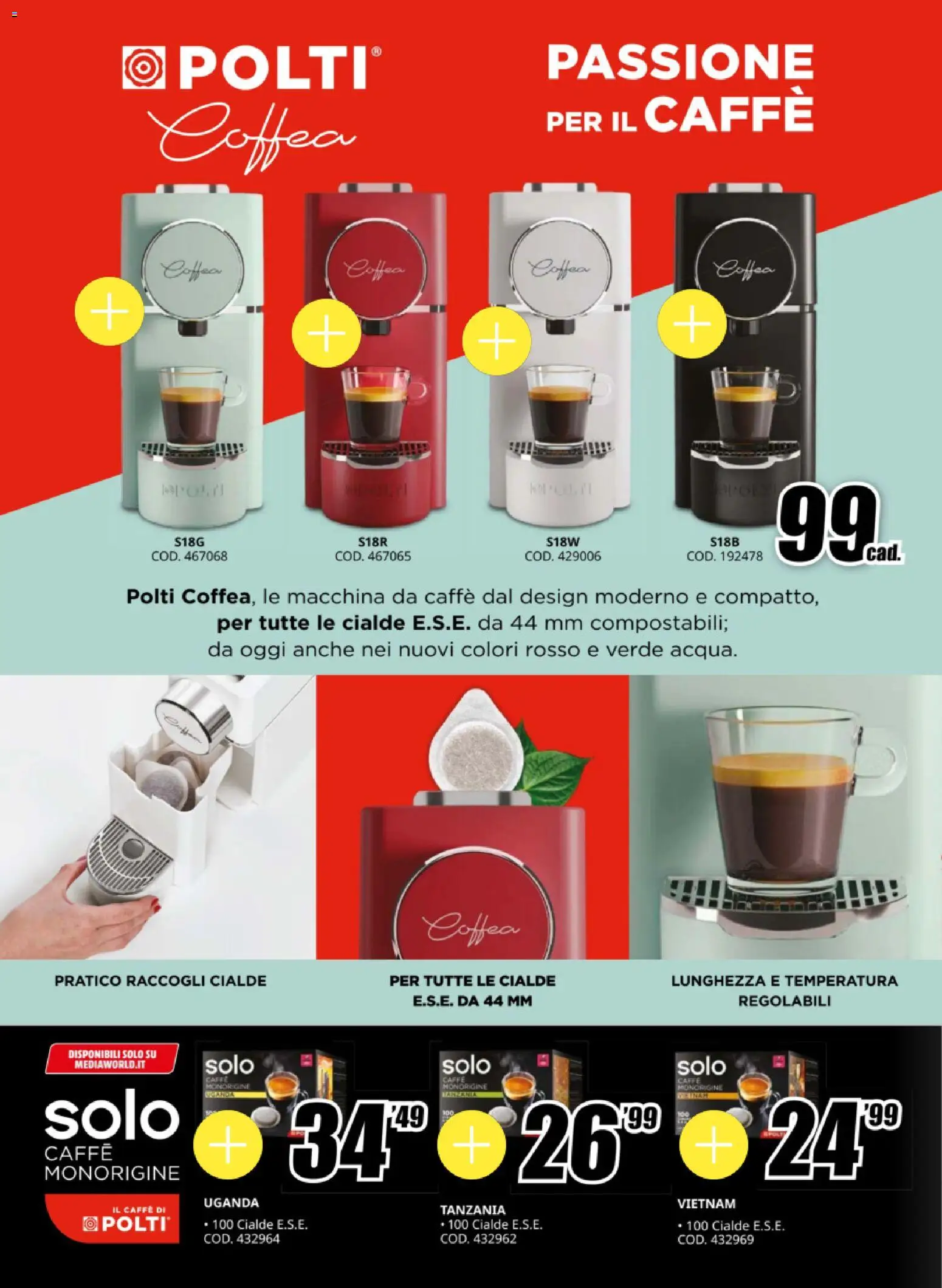 Volantino Media World del 12.11.2025 | Pagina: 20 | Prodotti: Macchina da caffe, Caffè