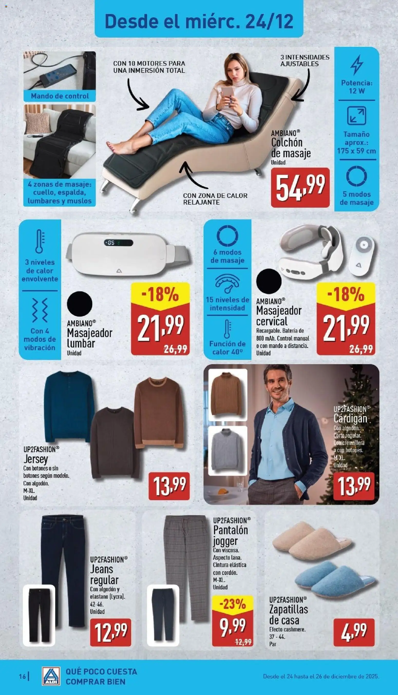 Aldi folleto Baleares │ válido desde el 22.12.2025 | Página: 16 | Productos: Zapatillas, Colchon, Batería