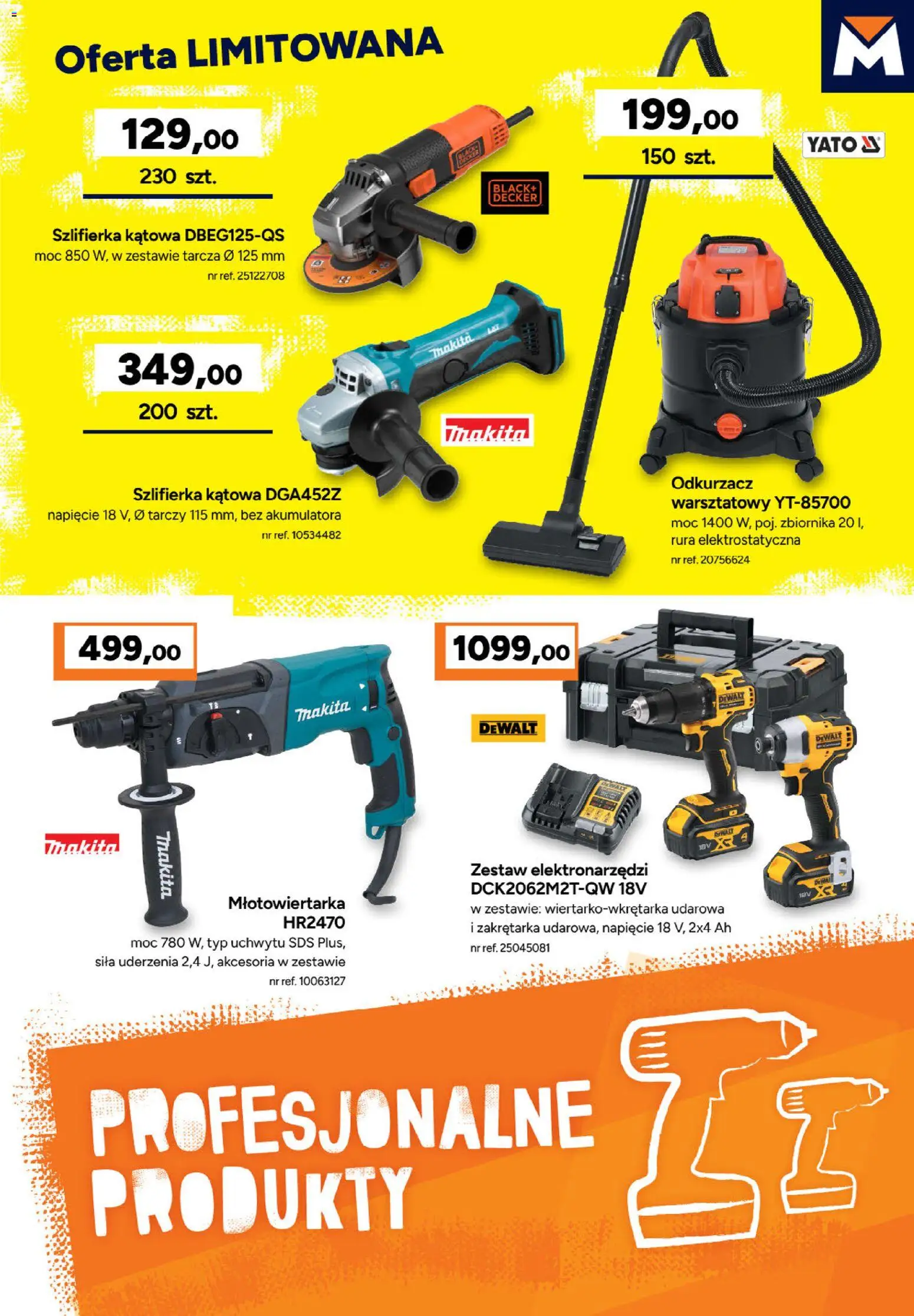 Bricoman Gazetka od 02.02.2026 | Strona: 9 | Produkty: Młotowiertarka, Odkurzacz, Szlifierka