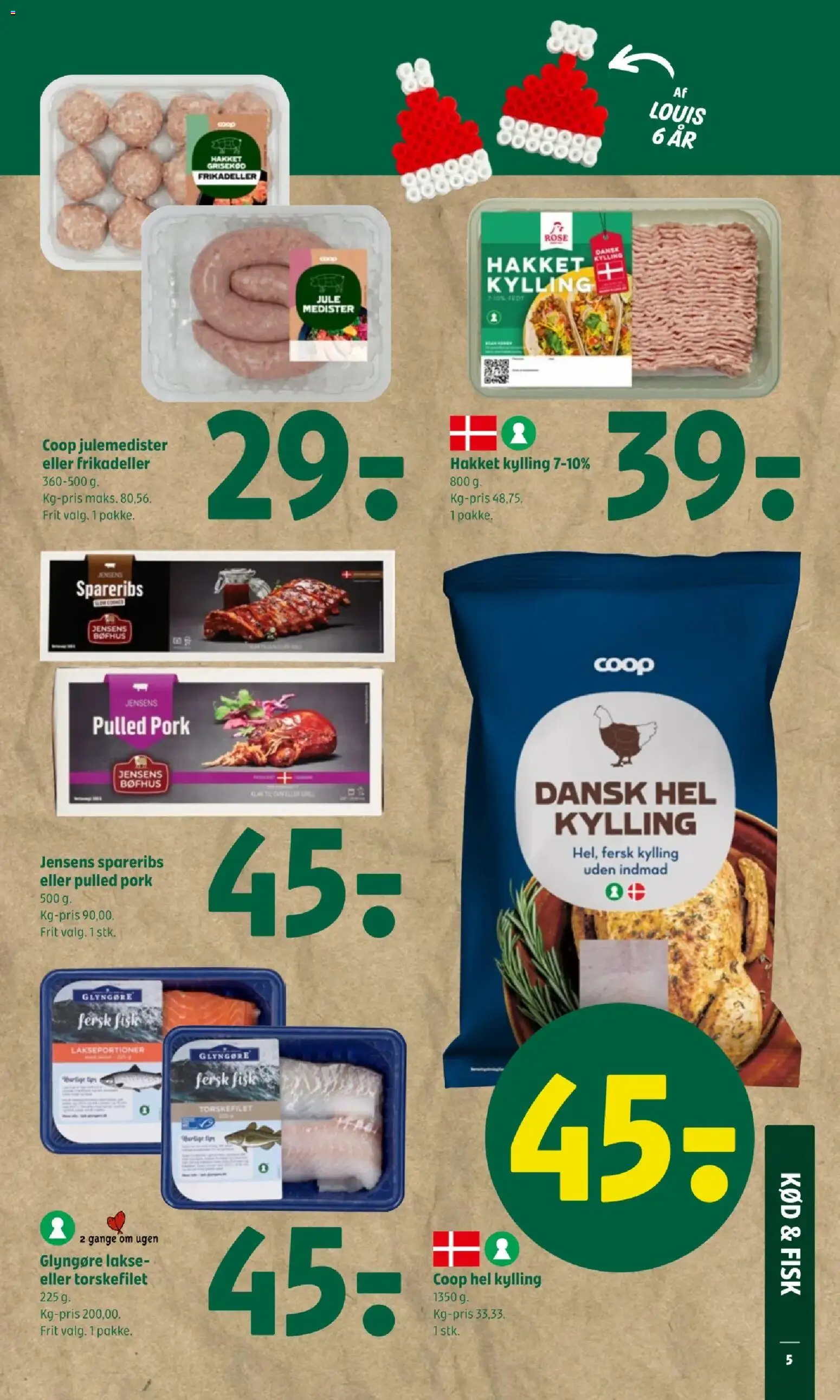 Coop 365 tilbudsavis – gyldig fra 06.11.2025 | Side: 5 | Produkter: Fisk, Spareribs, Frikadeller, Torskefilet