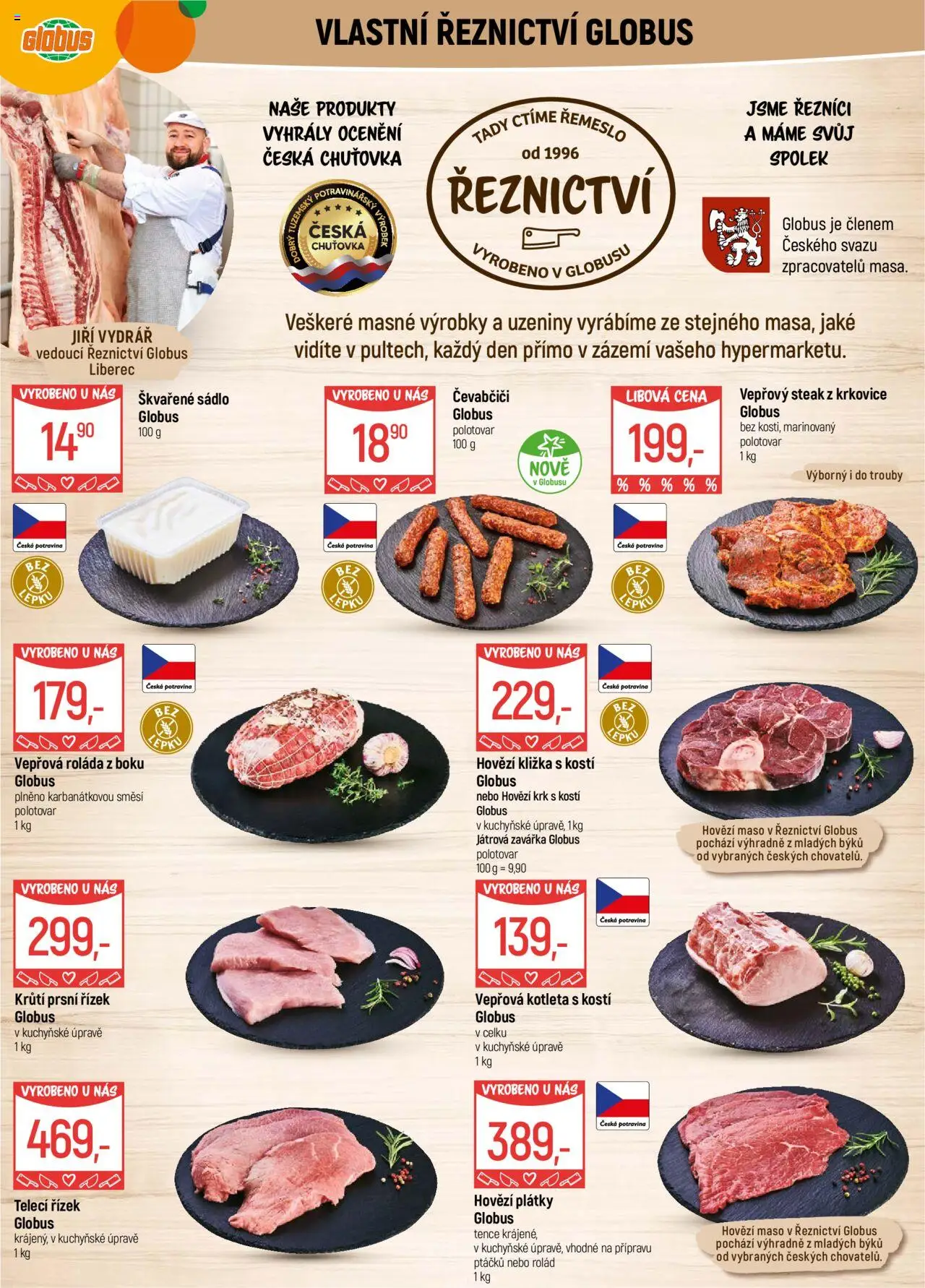 Globus leták - Liberec od 08.10.2025 | Strana: 5 | Produkty: Globus, Hovězí maso, Steak, Uzeniny