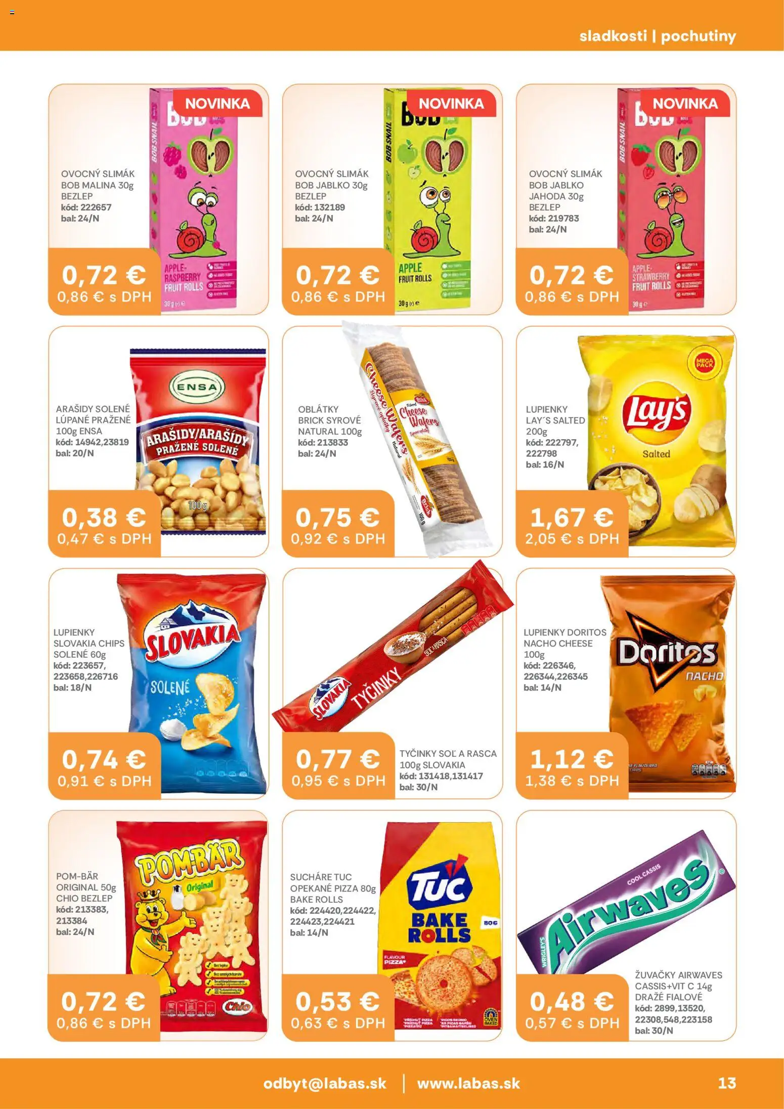 Nové Labaš akcie – leták je platný od 30.01.2026 | Strana: 13 | Produkty: Pizza, Apple, Soľ, Arašidy