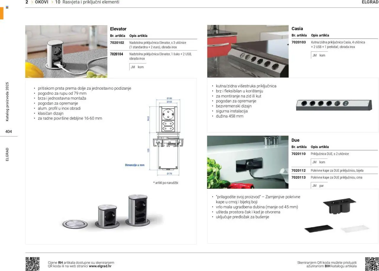Elgrad katalog | vrijedi od 06.10.2025 | Stranica: 404 | Proizvodi: Utičnica, Rasvjeta, USB