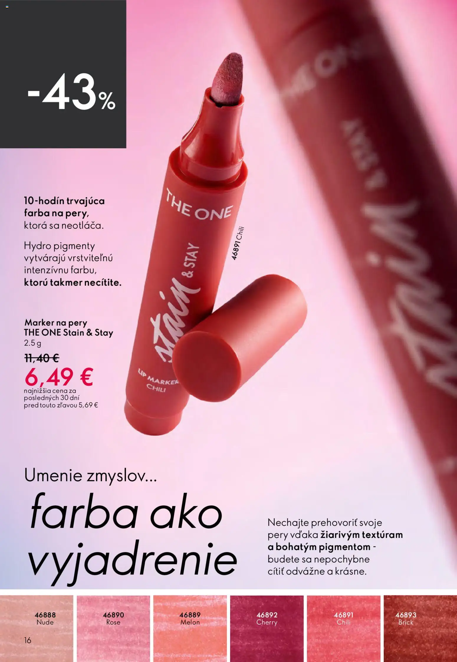 Nové Oriflame akcie – leták je platný od 15.04.2026 | Strana: 16 | Produkty: Stan, Melón