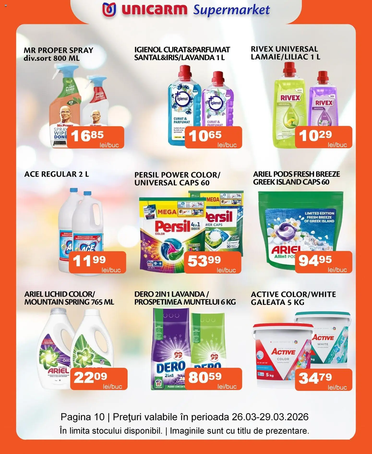 Noul catalog Unicarm – valabil de la 26.03.2026 | Pagină: 10 | Produse: Pomelo, Pudră