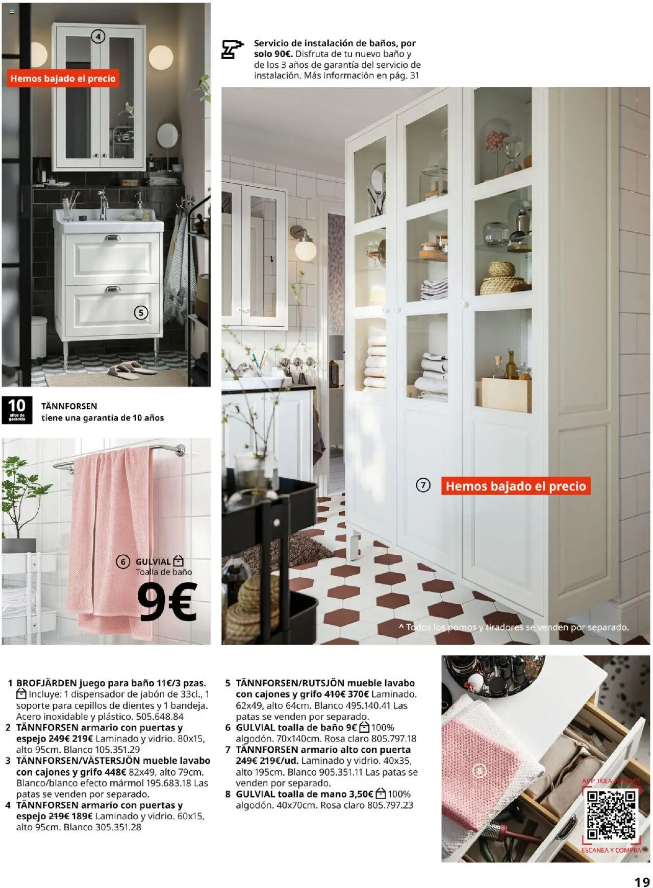 Catálogo IKEA Baños │ válido desde el 01.09.2025 | Página: 19 | Productos: Jabón, Toalla de baño, Armario, Espejo
