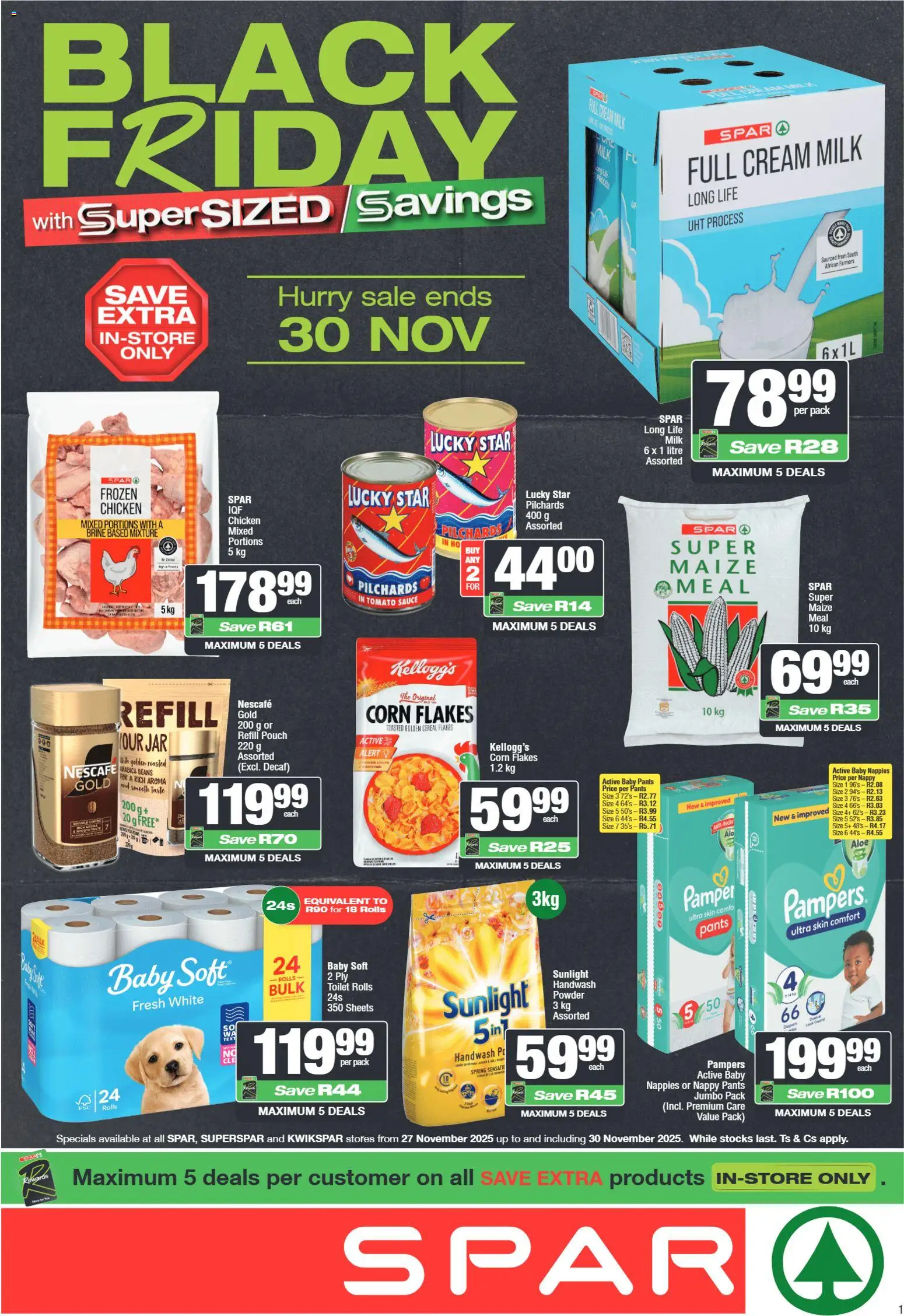 New KWIKSPAR catalogue – valid from 27.11.2025 | Page: 1 | Products: Pants, Handwash, Powder, Nappies