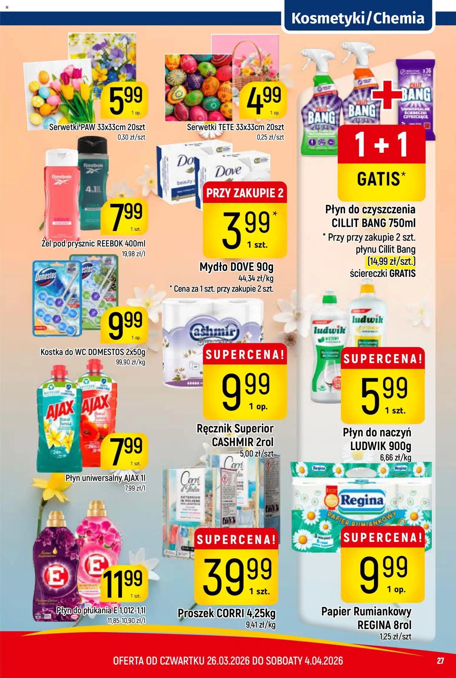 Piotruś Pan gazetka od 26.03.2026 | Strona: 27 | Produkty: Prysznic, Domestos, Mydło, Żel pod prysznic