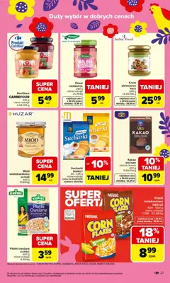 Pogląd oferty "Carrefour gazetka" - ważna od 16.03.2026 | Strona: 29 | Produkty: Malina, Miód, Kakao, Płatki