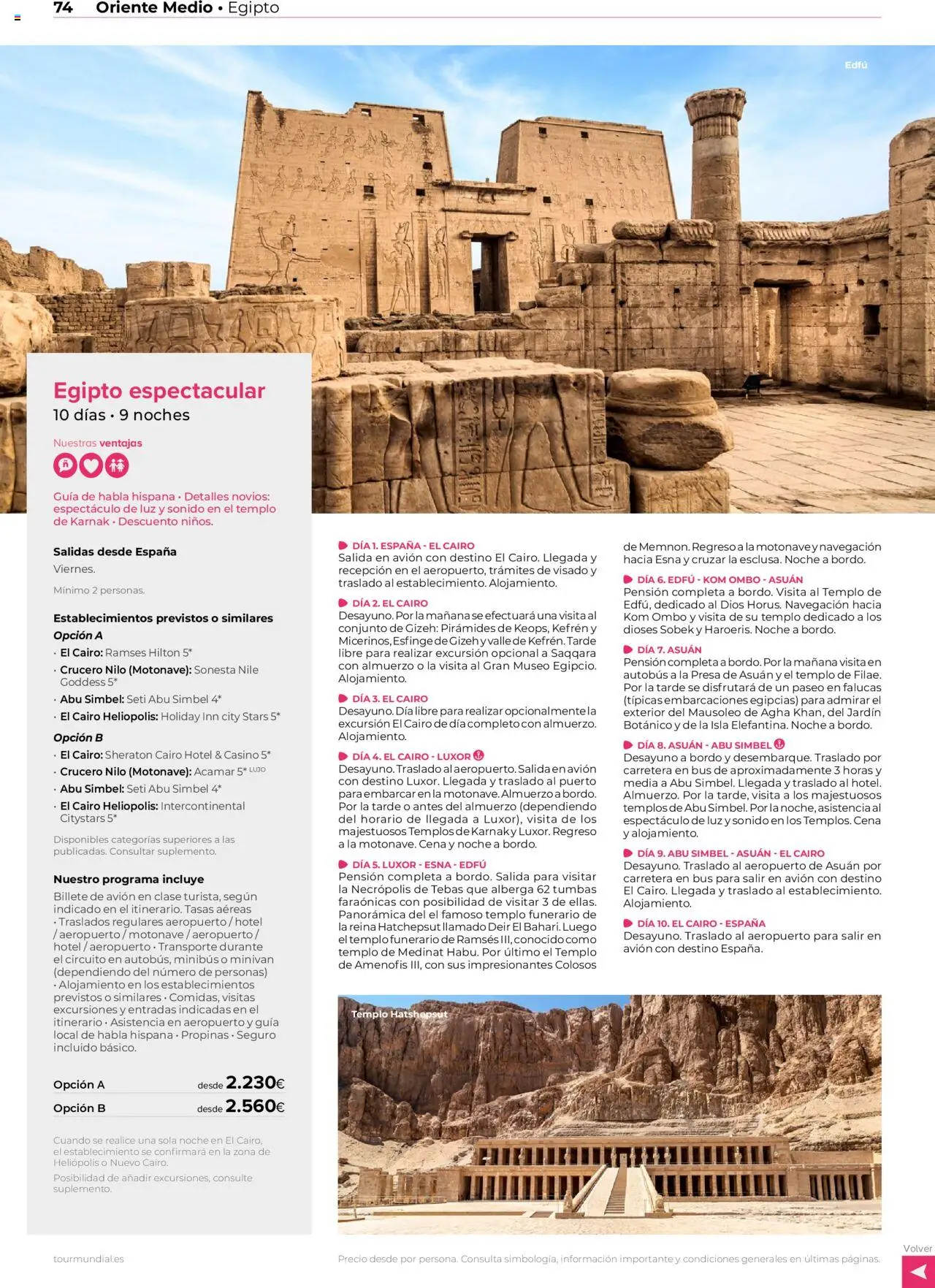 Viajes El Corte Inglés Africa y Oriente Medio │ válido desde el 01.01.2025 | Página: 74 | Productos: Navegación